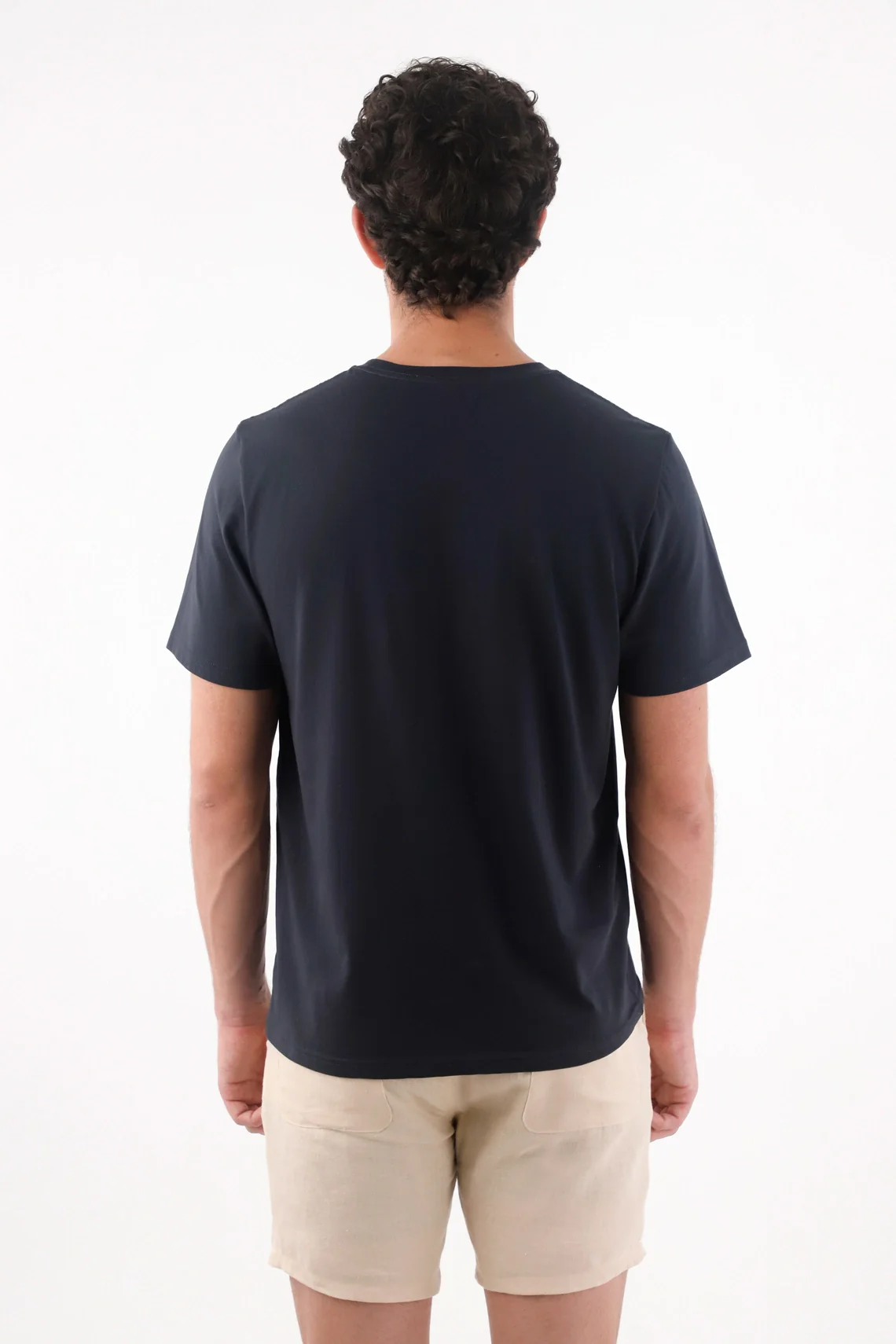 Regular Fit T-Shirt with Pocket and Fish Graphic in Navy Blue for Men - Image 4