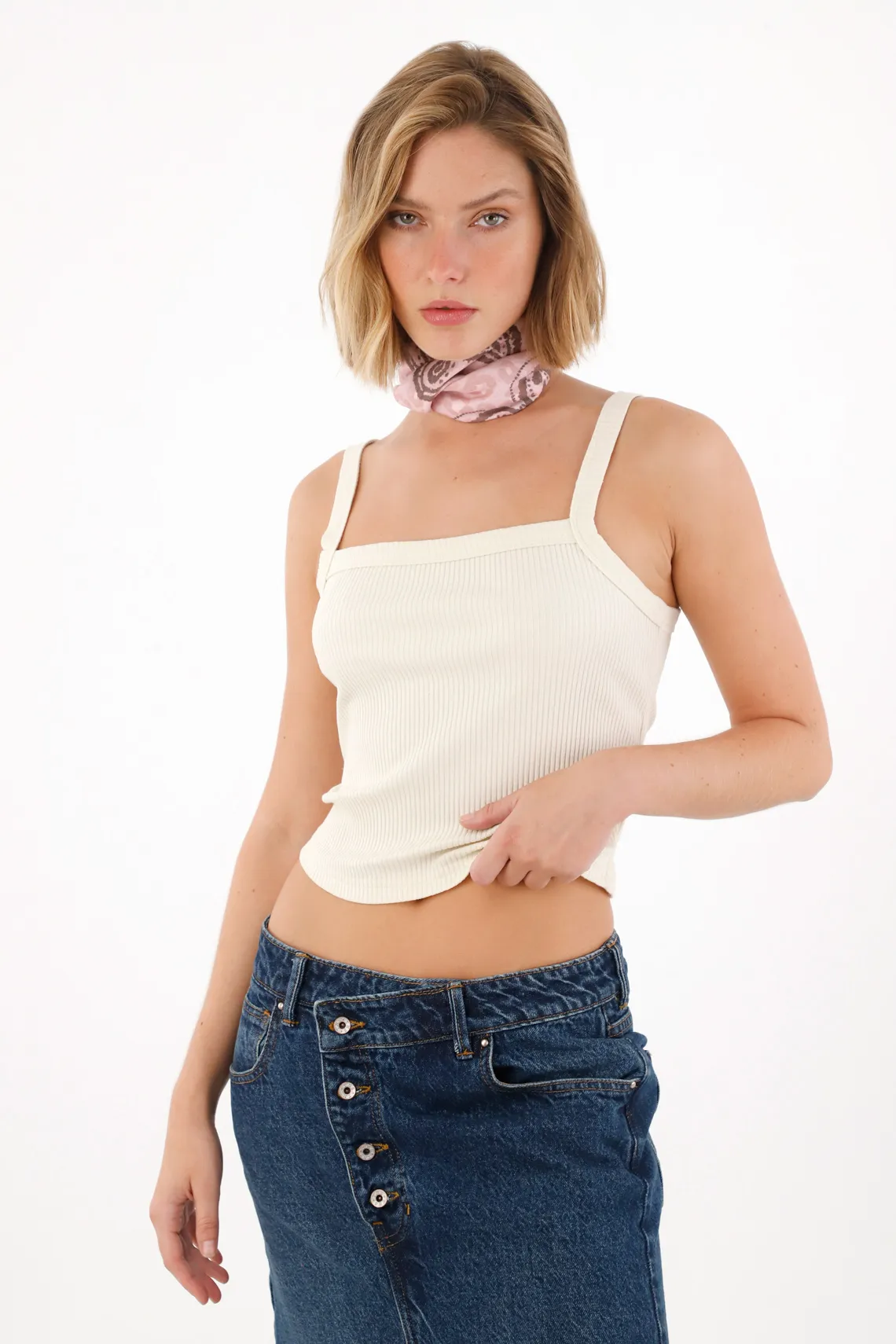 Raw Rib T-Shirt for Women - Image 3