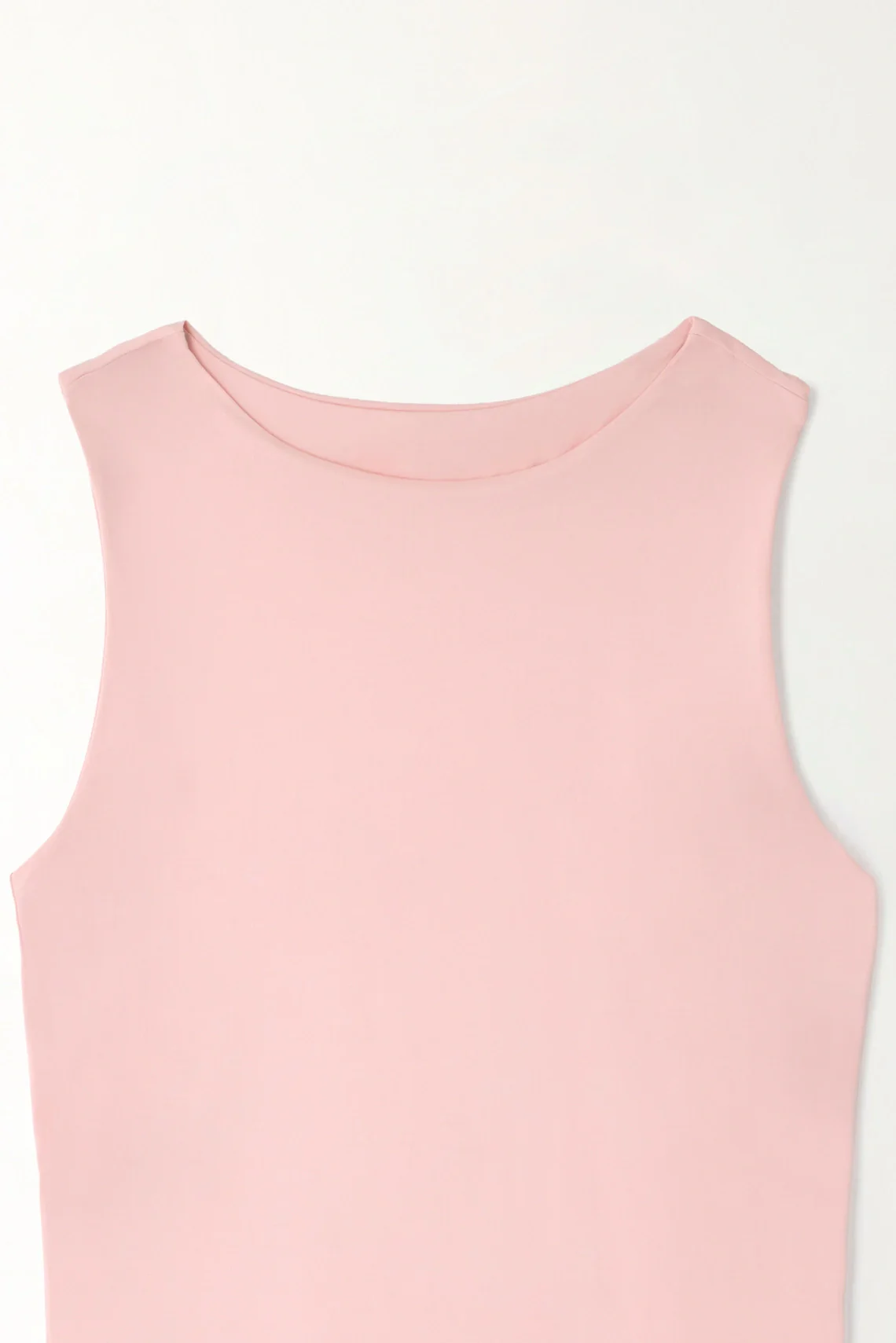 Fitted Sleeveless T-Shirt in Off-White for Women - Image 2
