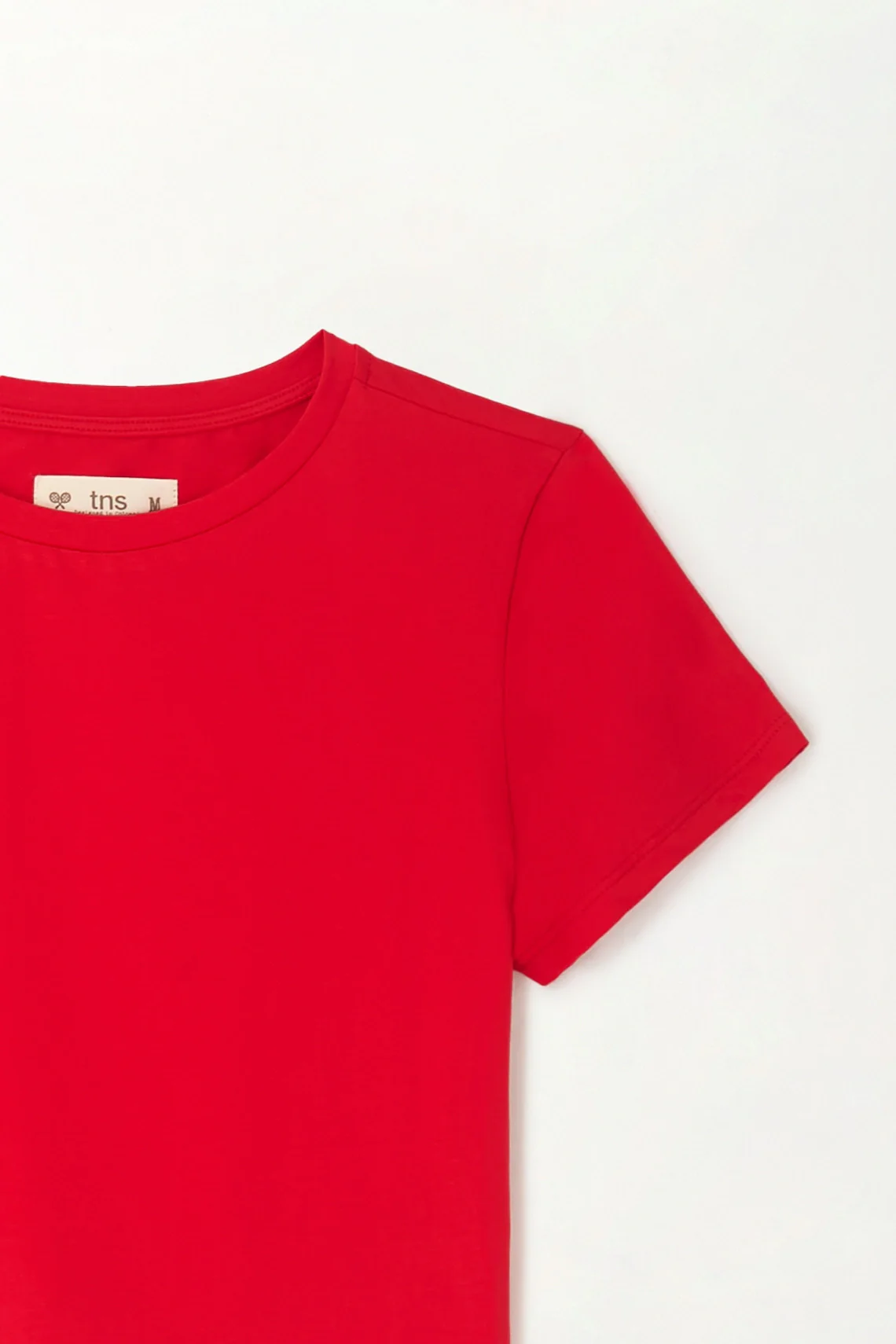 Red Fitted Crop T-Shirt for Women - Image 2