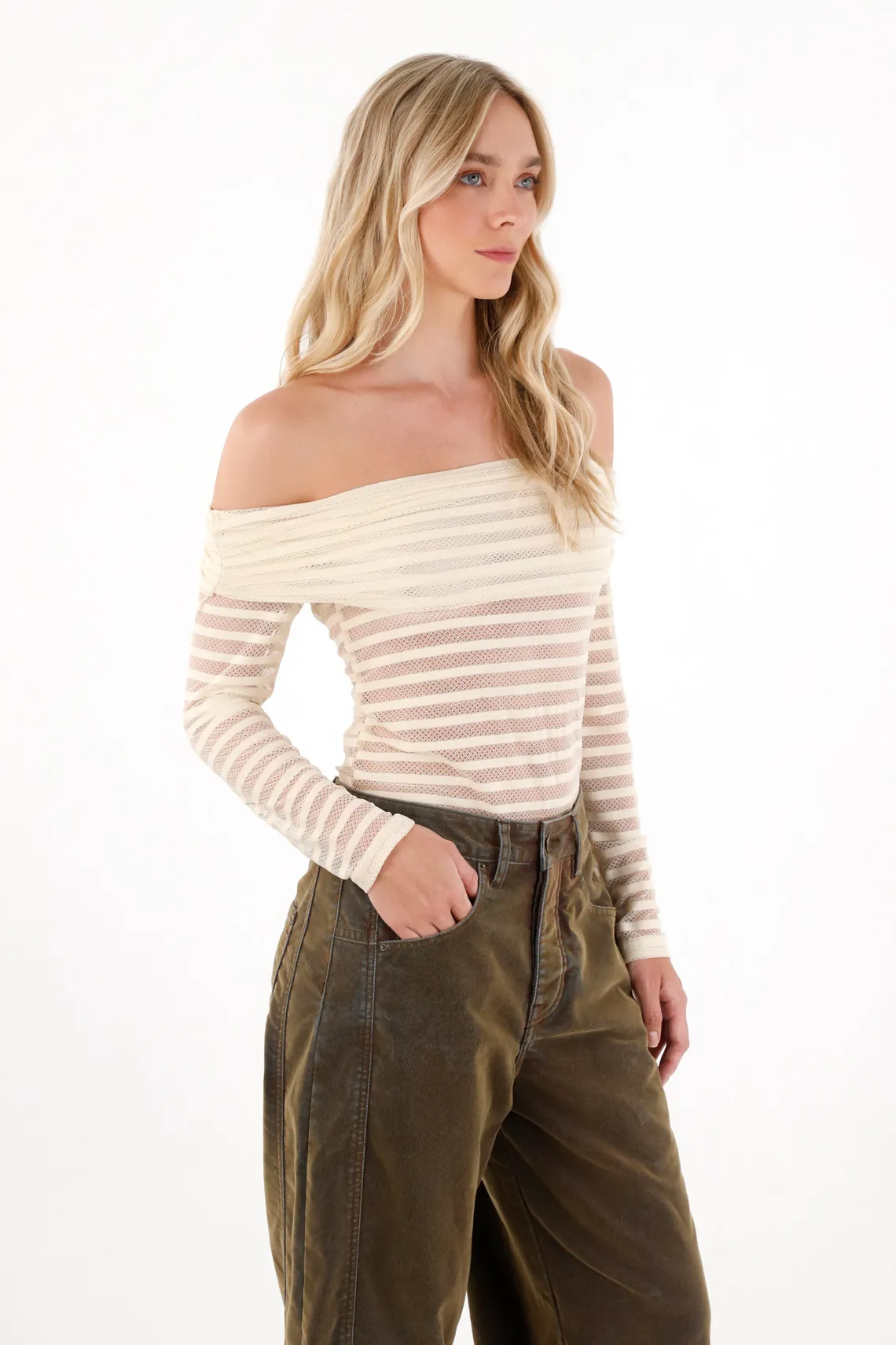 Textured T-Shirt for Women - Image 2