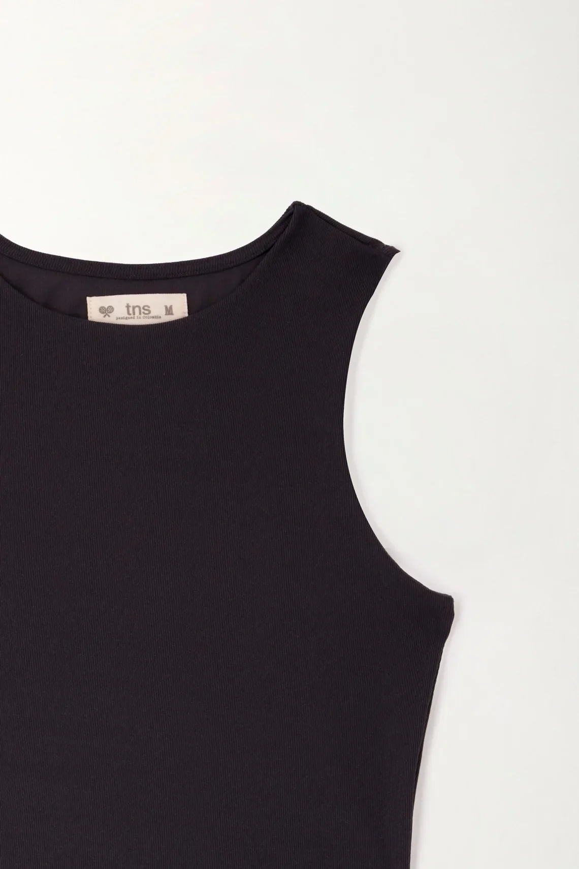 Black Rib Crop T-Shirt for Women - Image 2