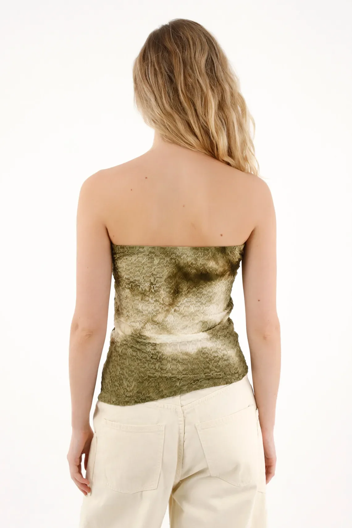 Strapless Top with Gather for Women - Image 5