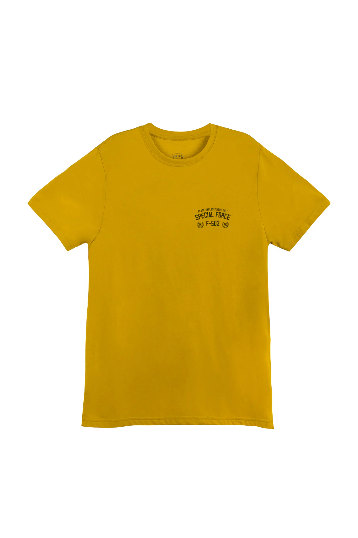 Men's Yellow Basic T-Shirt
