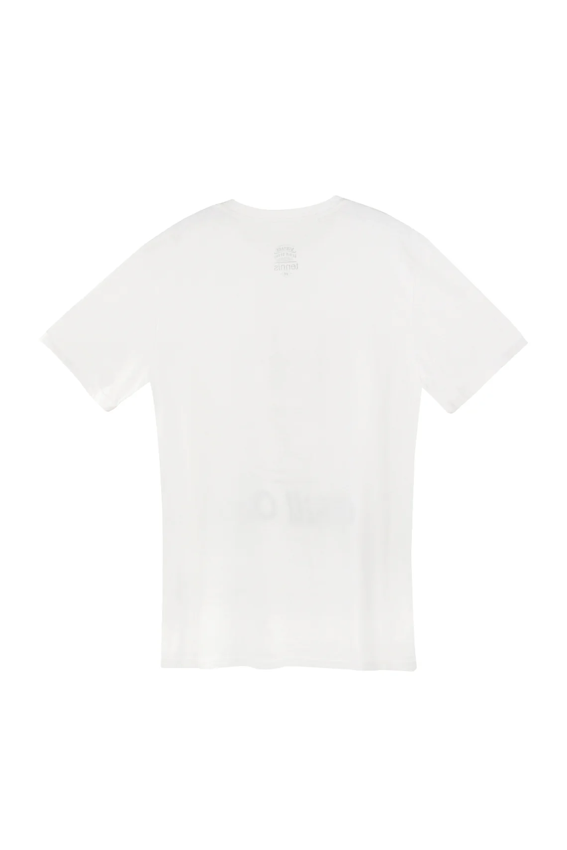 Men's White Front Print T-Shirt - Image 2