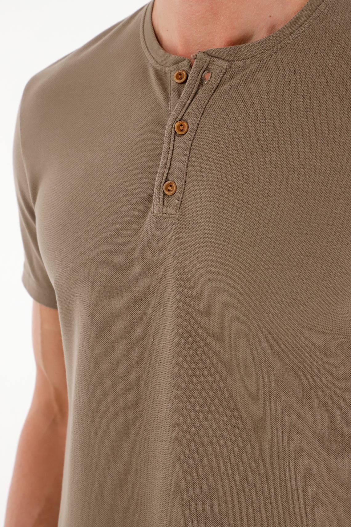 Men's Regular Fit Brown T-Shirt - Image 3