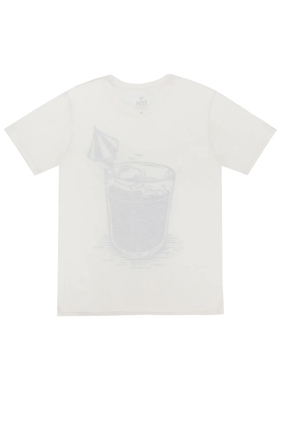 Men's Cream T-Shirt with Localized Print - Image 2