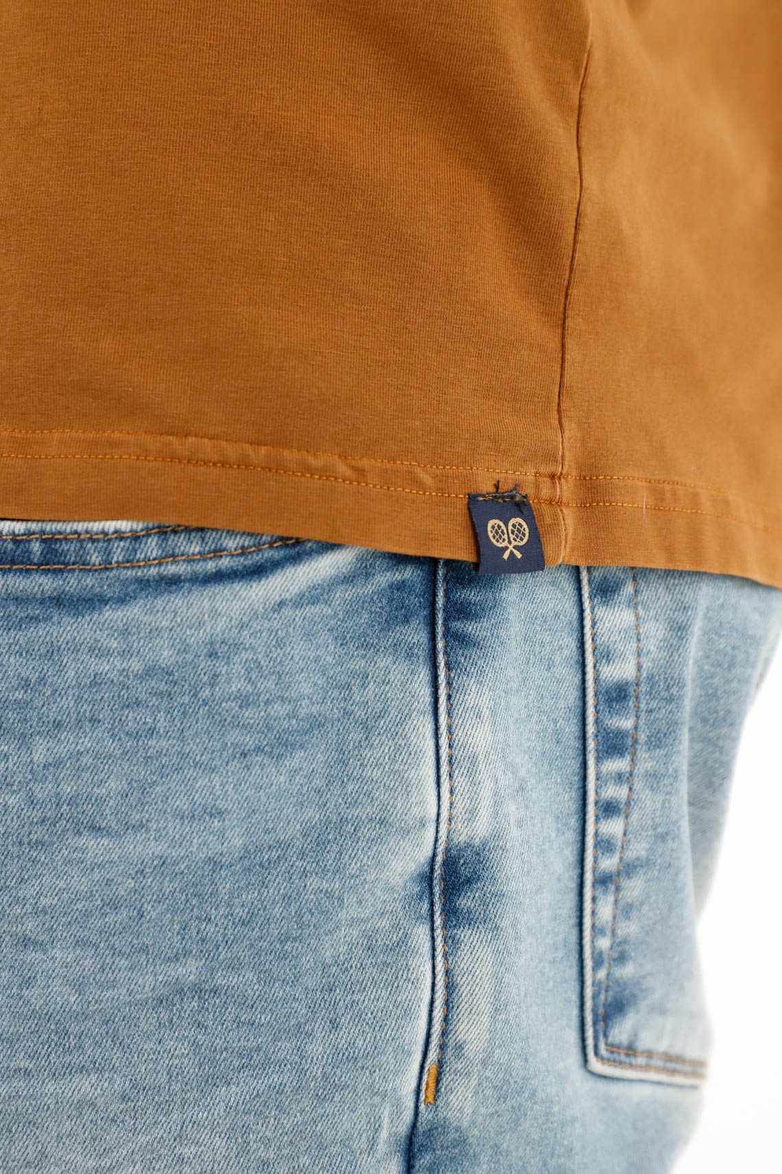Men's Brown Stretch Fabric T-Shirt - Image 3