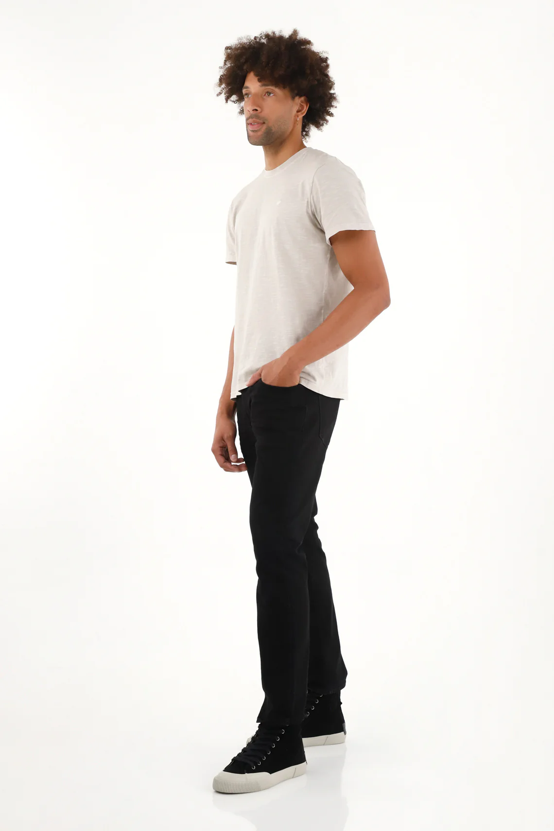 Men's 100% Cotton Gray T-Shirt - Image 3