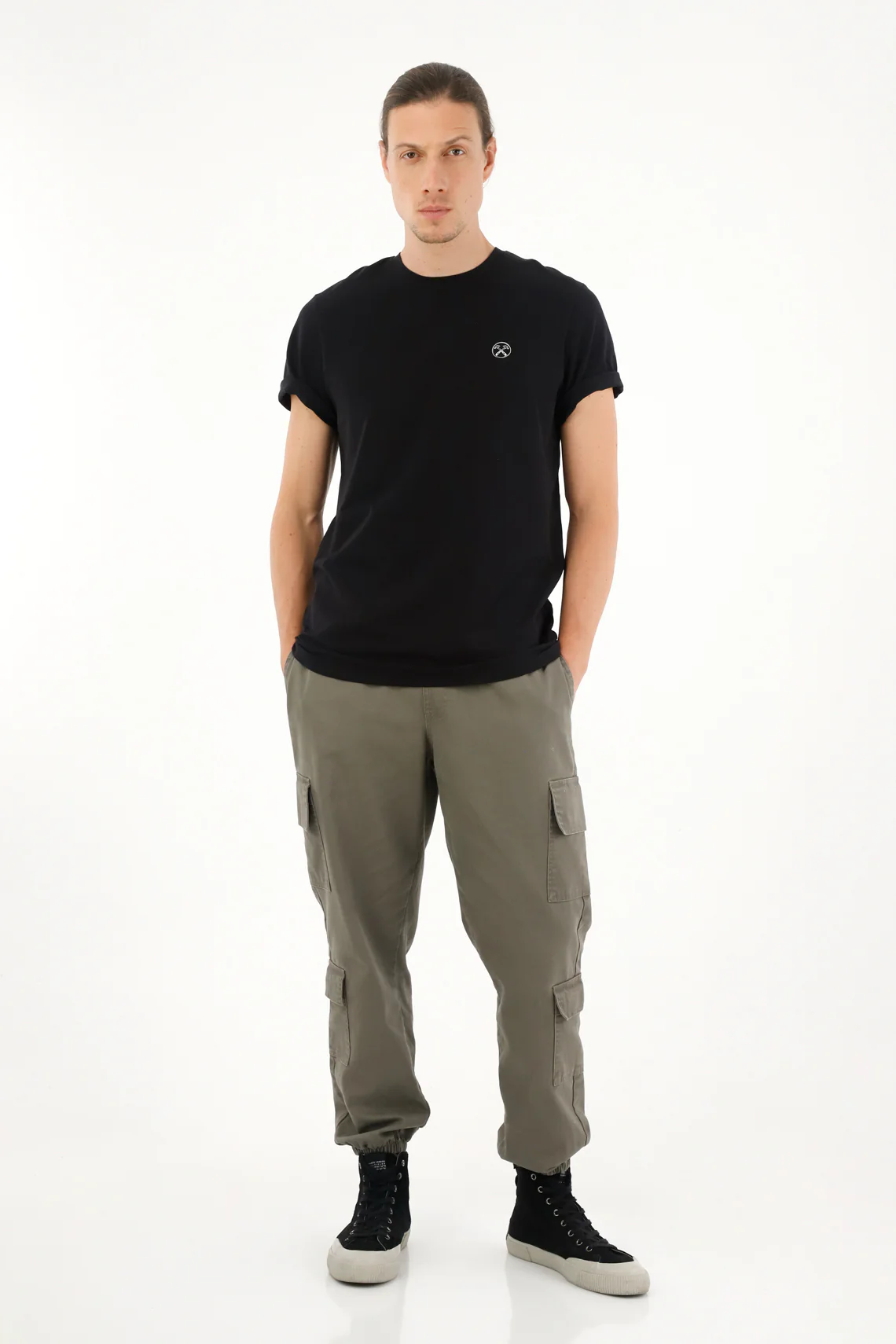 Men's black graphic print t-shirt on the back - Image 2