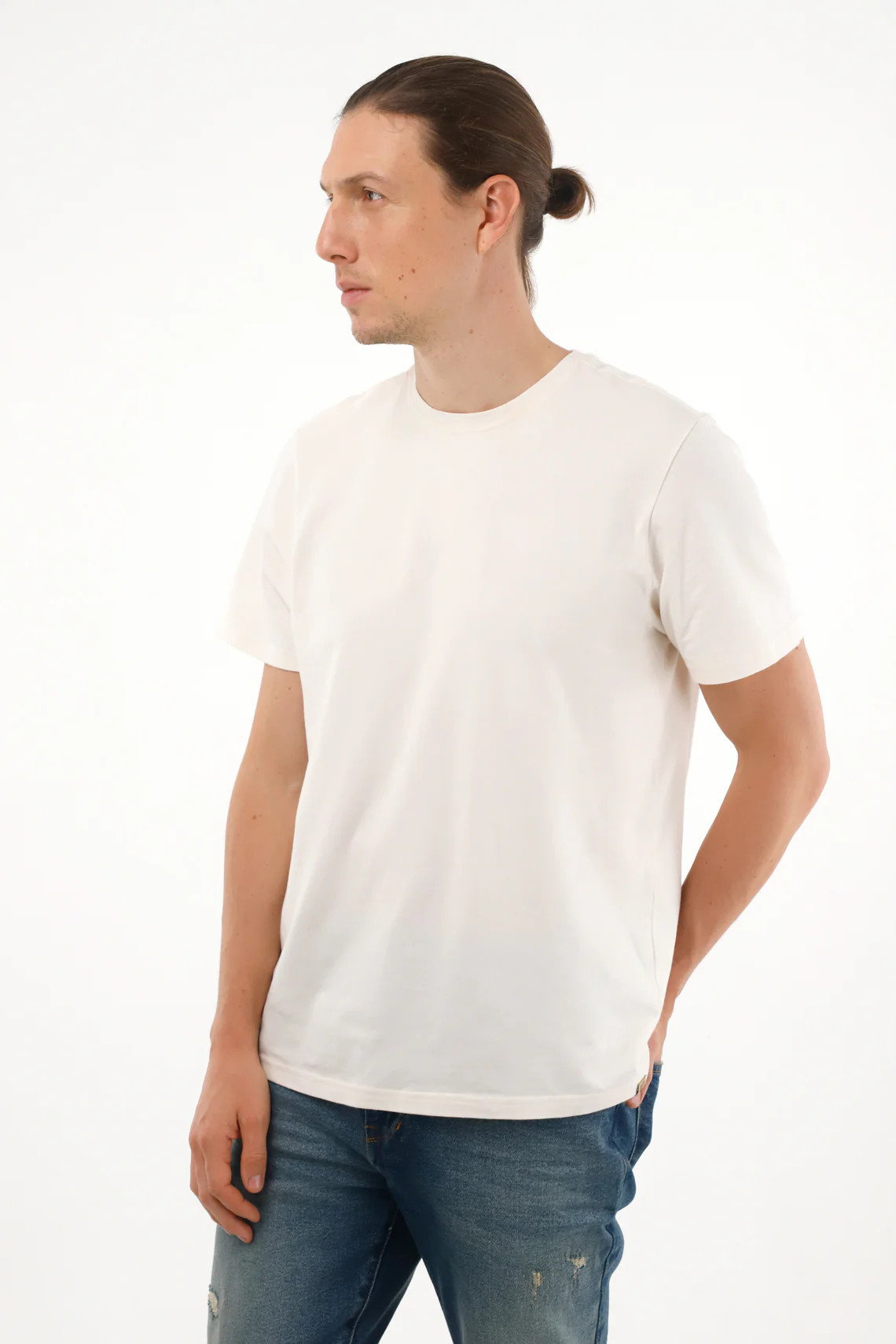 Men's Short Sleeve Cream T-Shirt