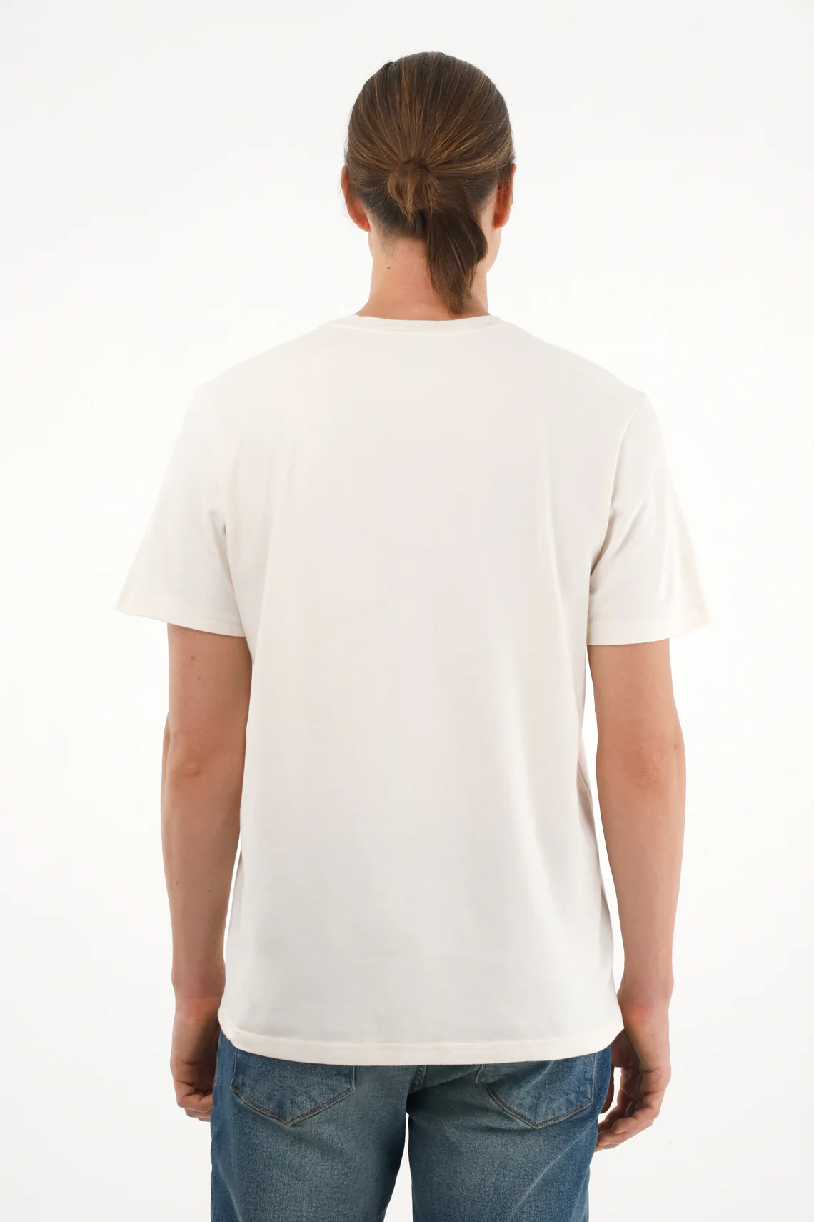 Men's Short Sleeve Cream T-Shirt - Image 4