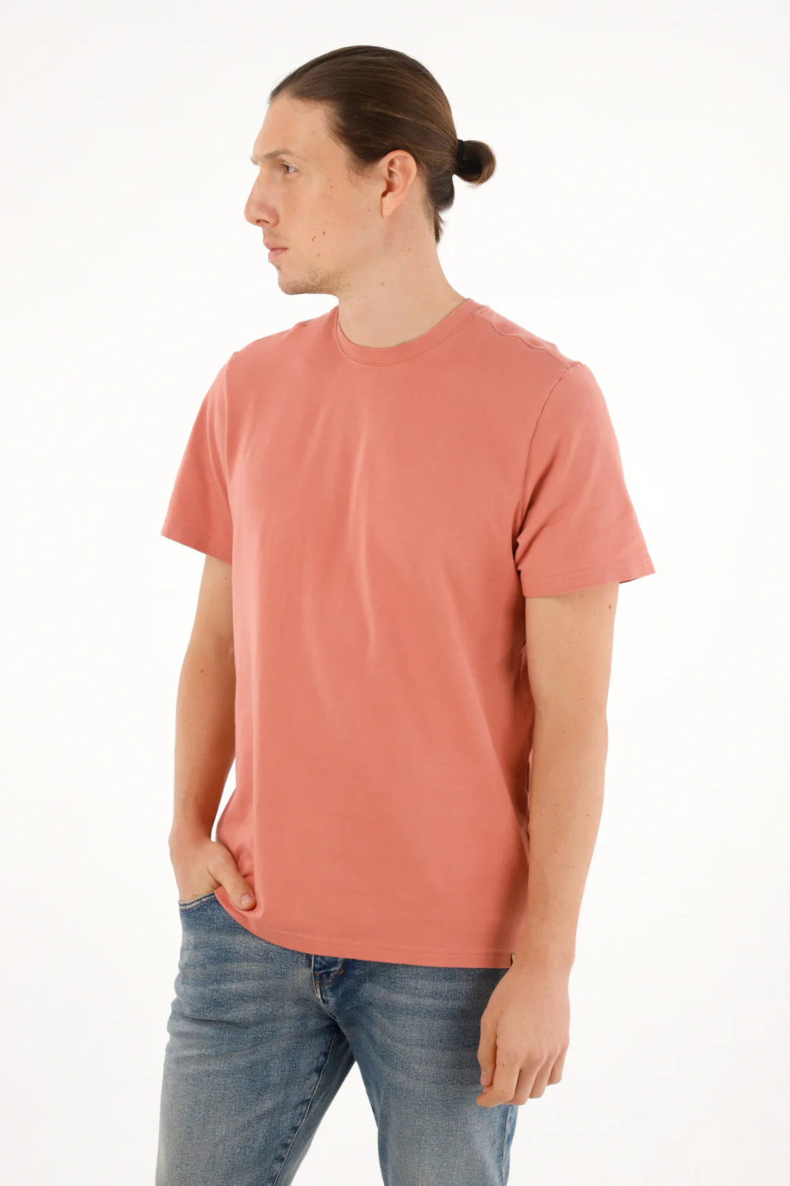 Men's soft touch regular fit orange t-shirt - Image 3