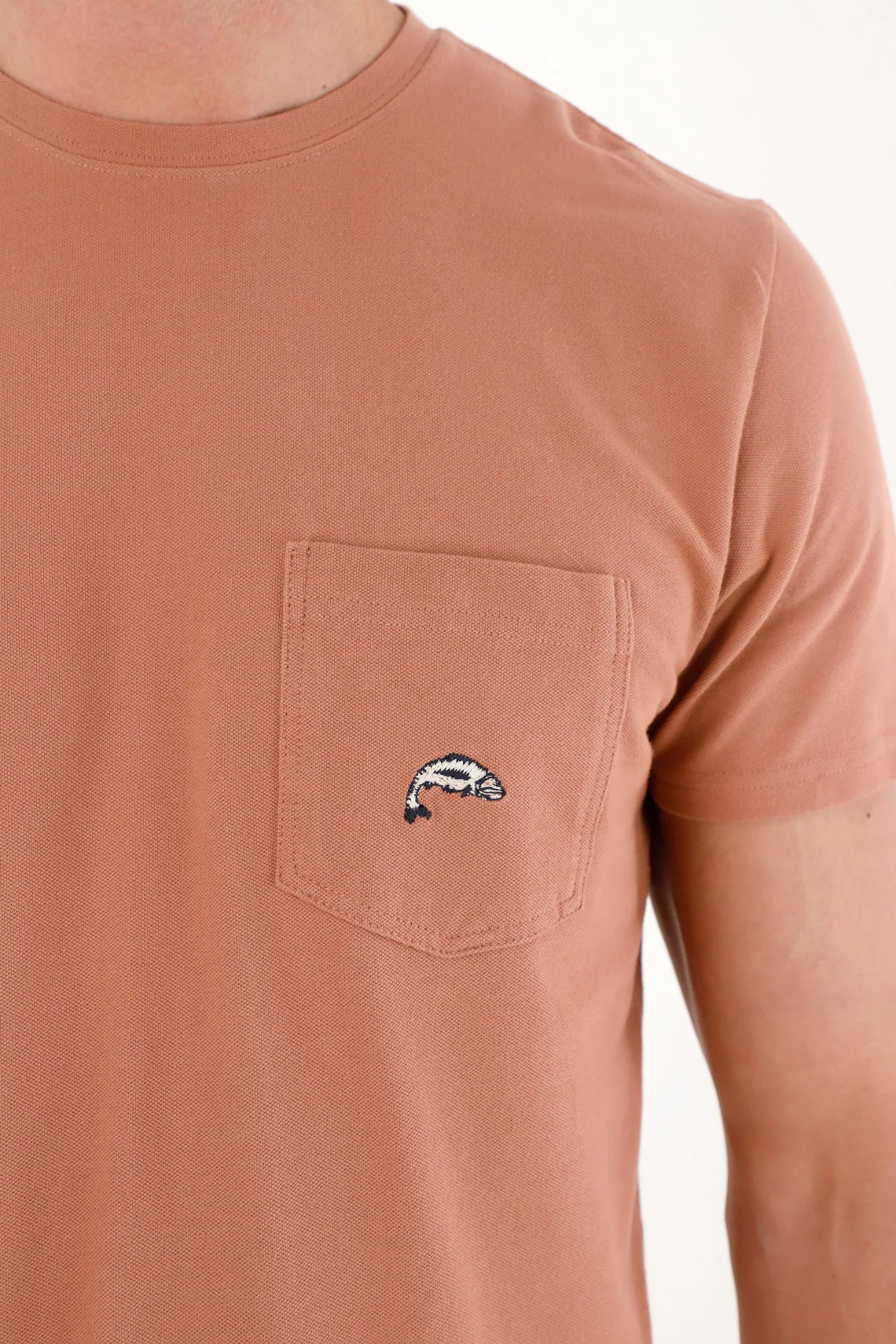 Men's Brown Front Pocket T-Shirt - Image 2