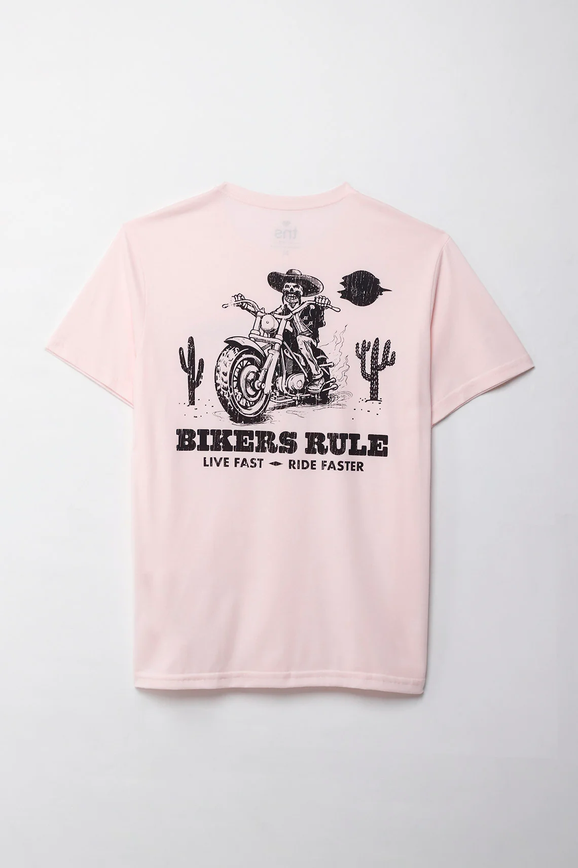Men's Pink Short Sleeve Graphic T-Shirt - Image 2
