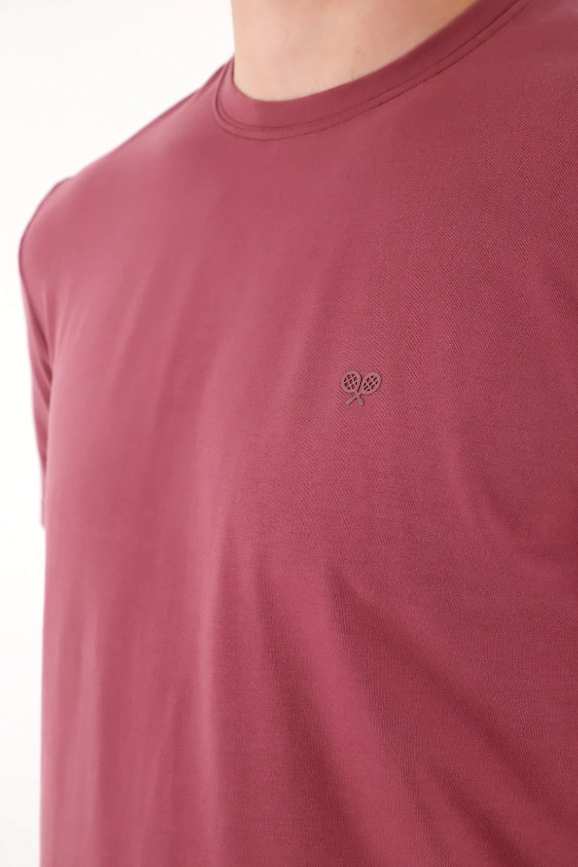 Red Printed Tennis Shirt for Men - Image 2