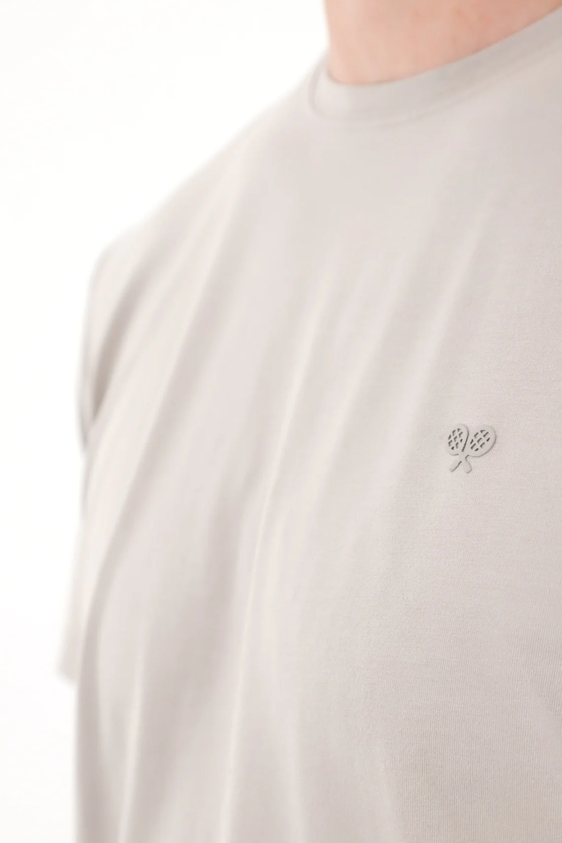 Men's Gray Printed Racket T-Shirt - Image 2