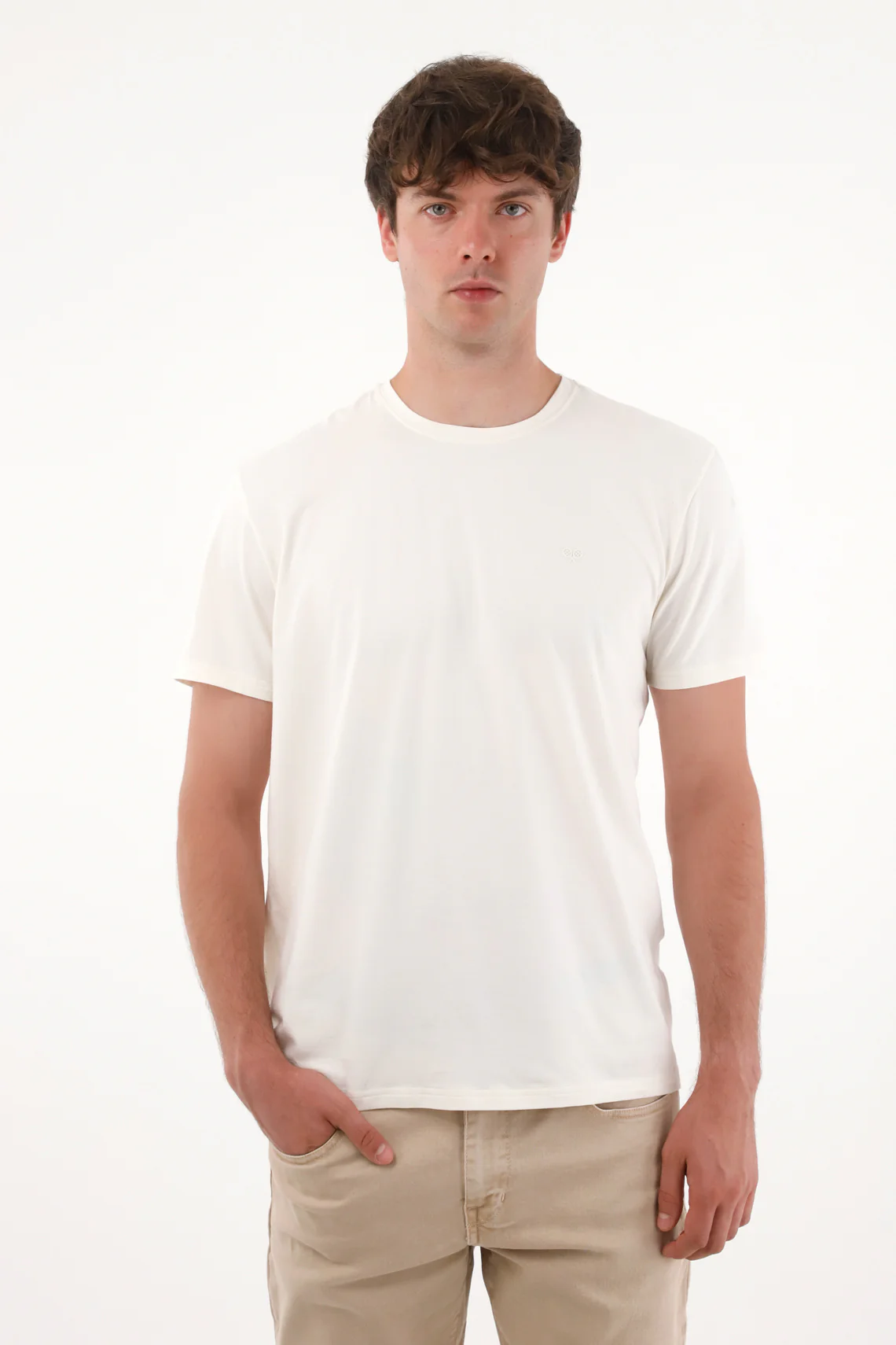 Men's Cream Graphic Tennis T-Shirt