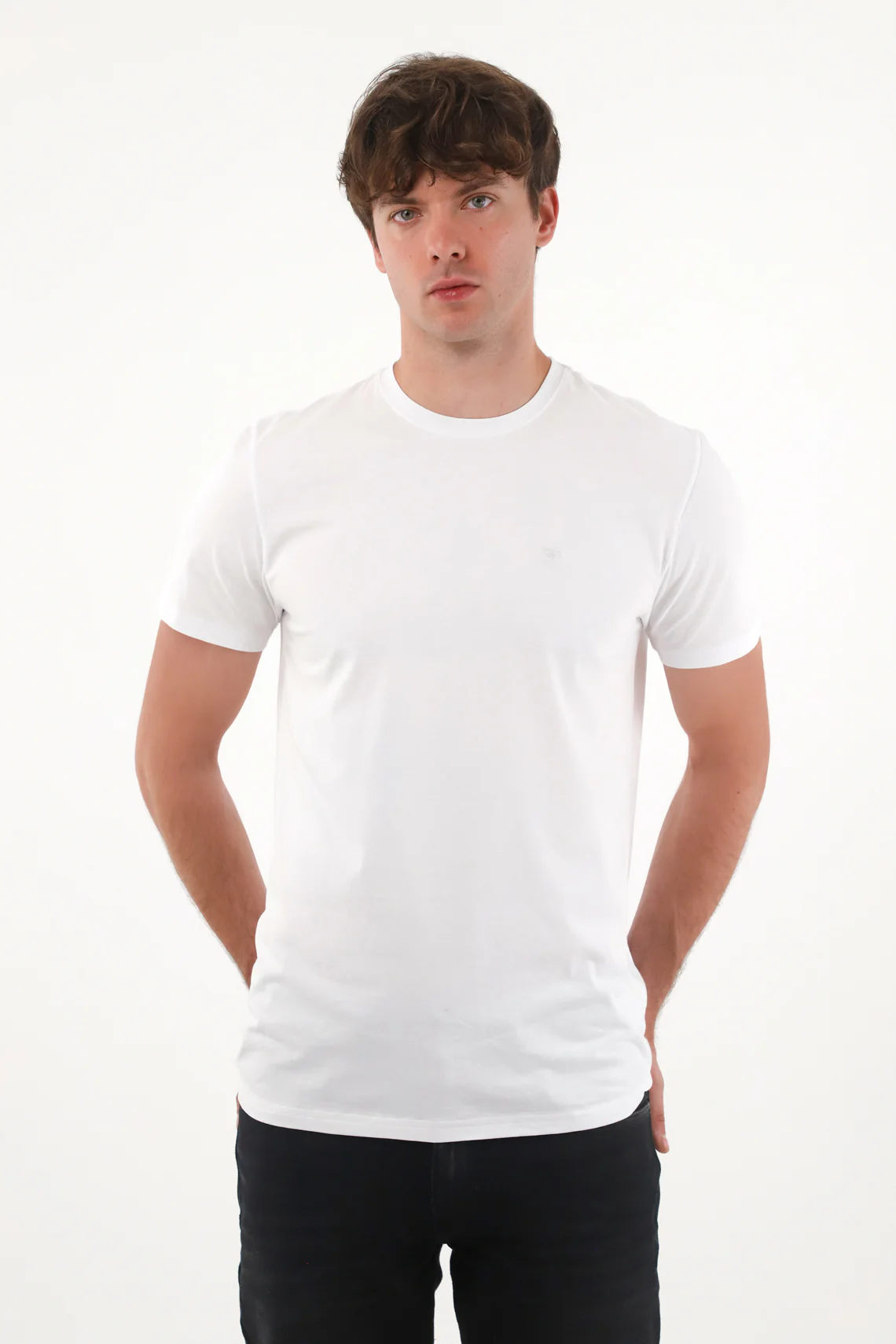 Men's Short Sleeve White T-Shirt in 100% Cotton - Image 3