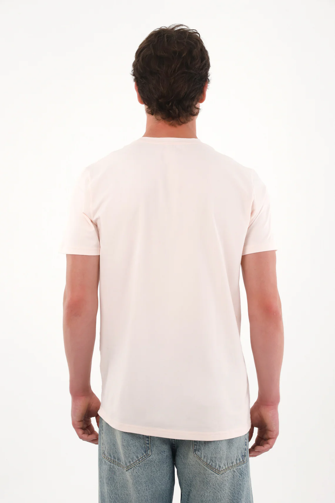 Pink Mini Print Basic T-Shirt for Men - Image 4