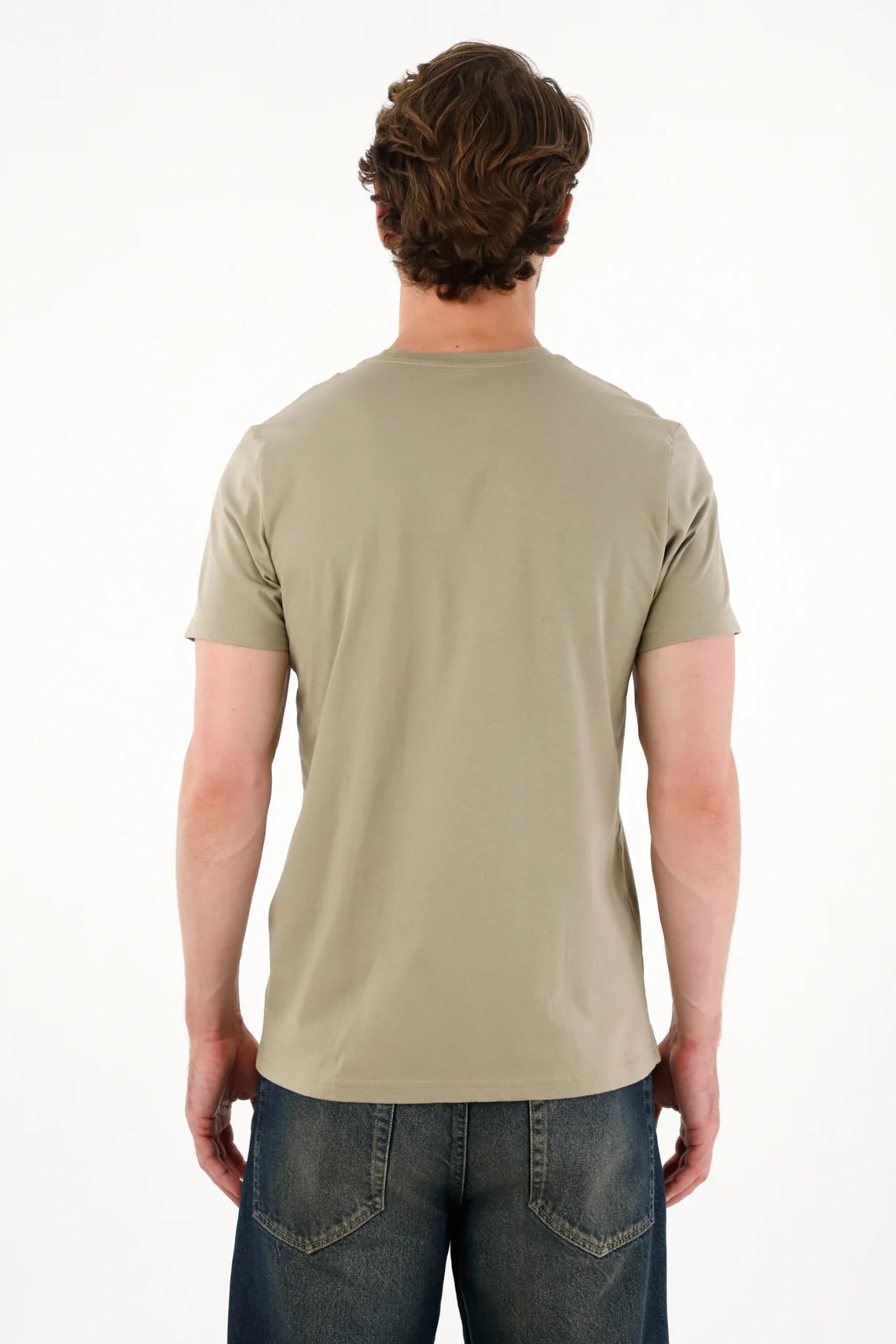 Men's Green Short Sleeve T-Shirt with Embroidered Racket - Image 4