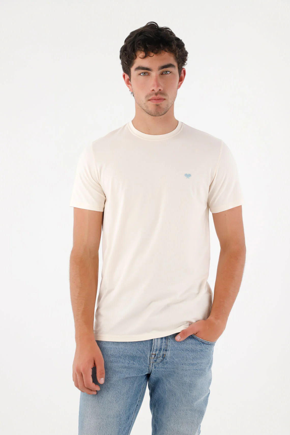 Camiseta con mini raqueta naranja para hombre - Image 3