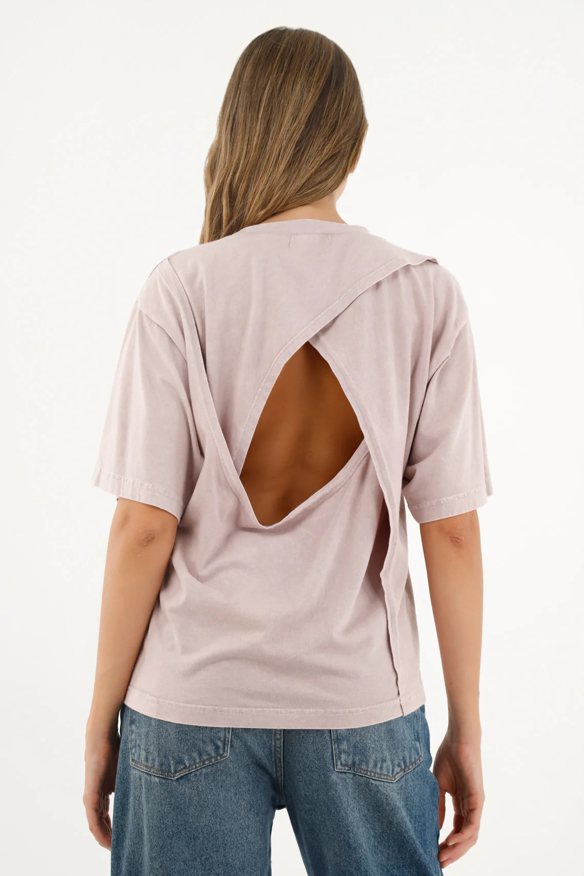 Women's Pink Overdyed T-Shirt - Image 2