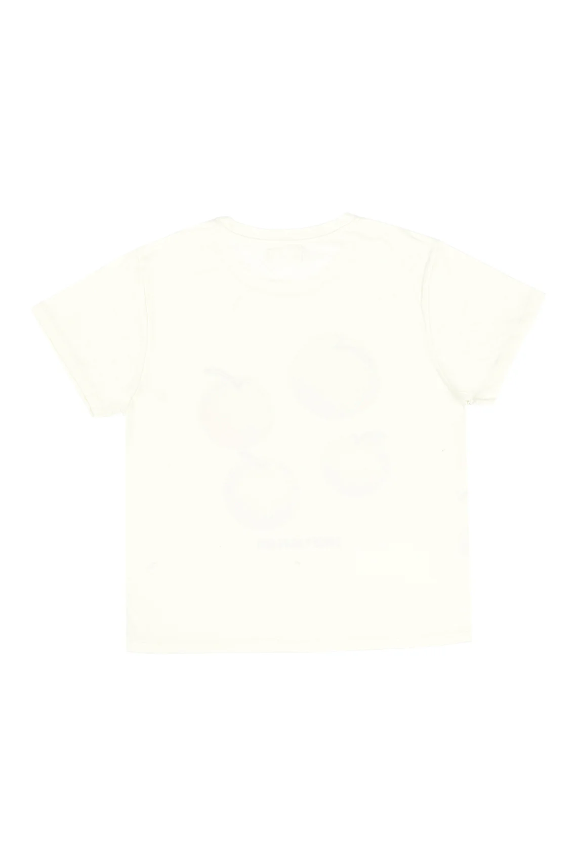 Women's cream t-shirt with orange print - Image 2