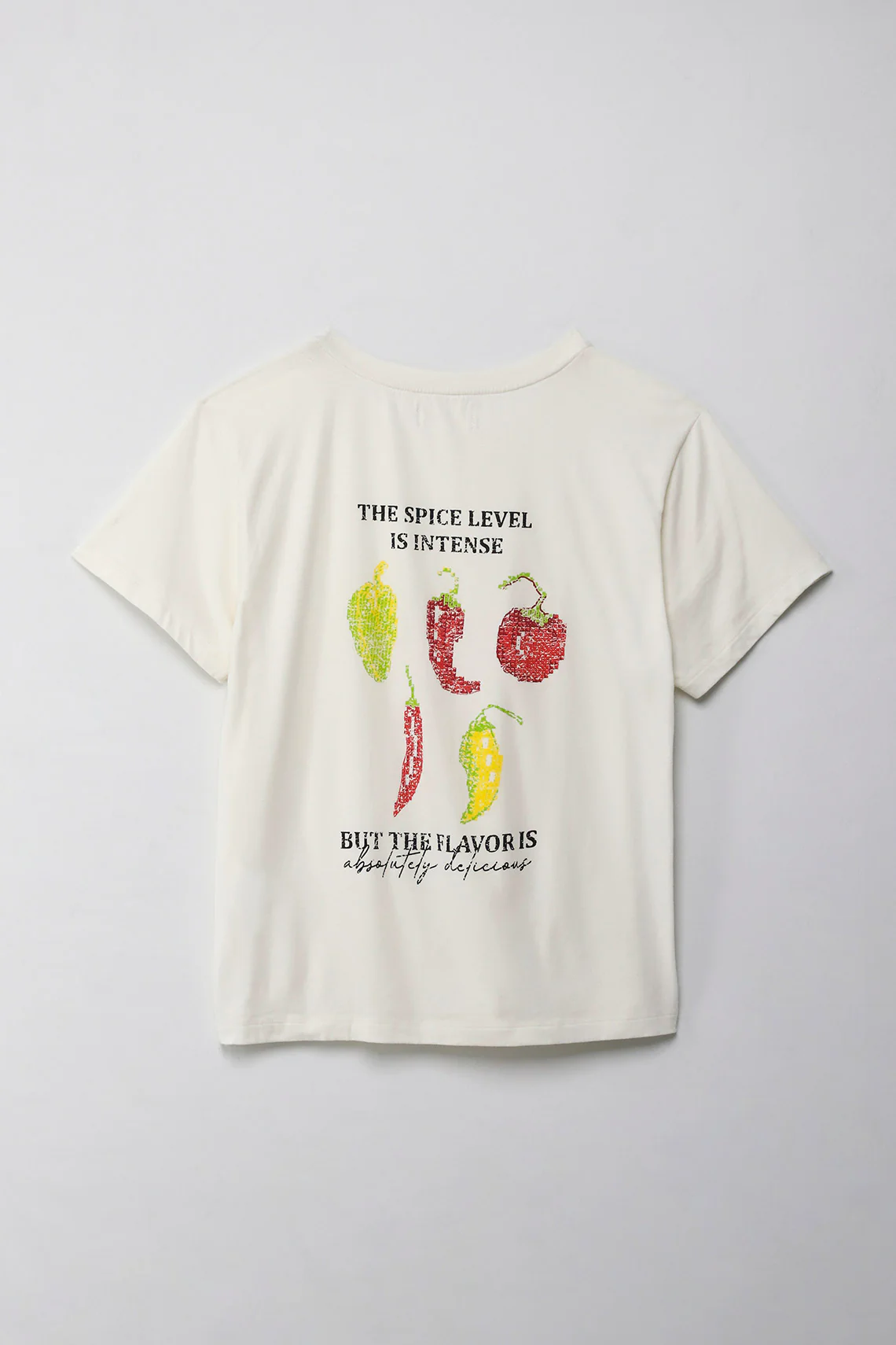 Women's Cream Front and Back Printed T-Shirt - Image 2
