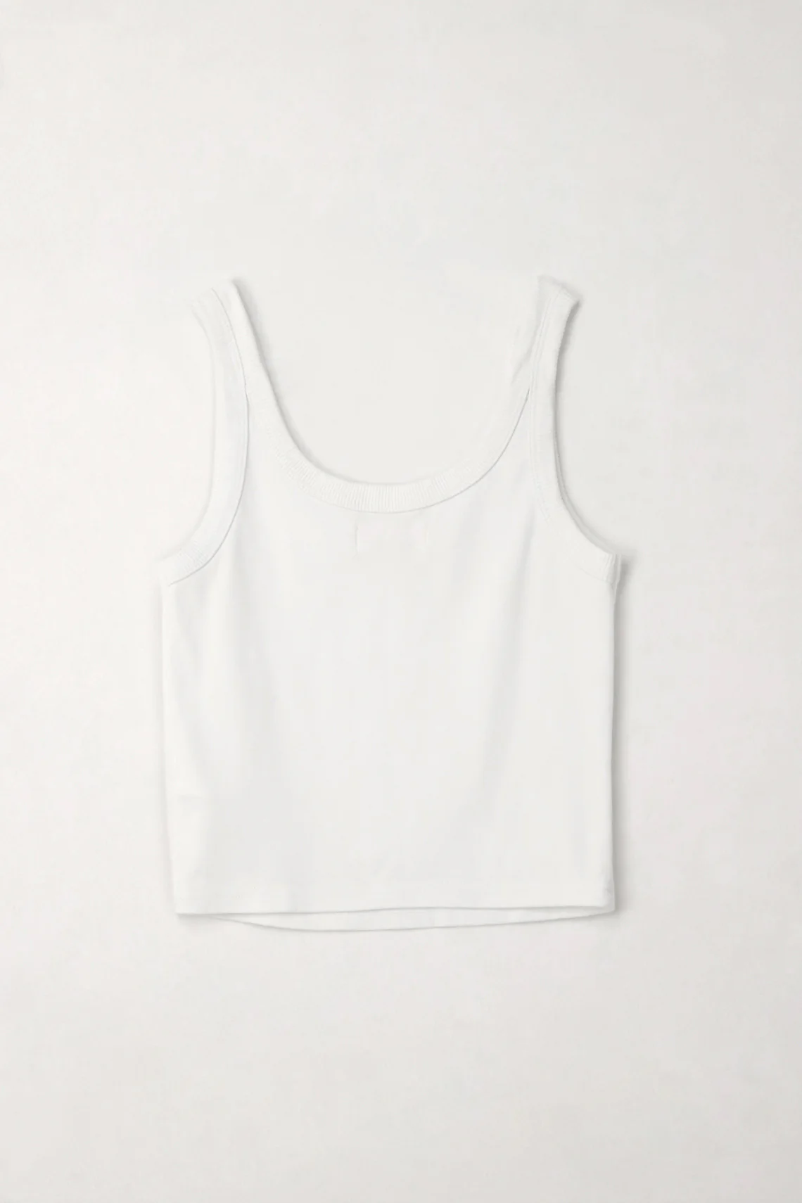 Women's White Ribbed Crop Top - Image 2