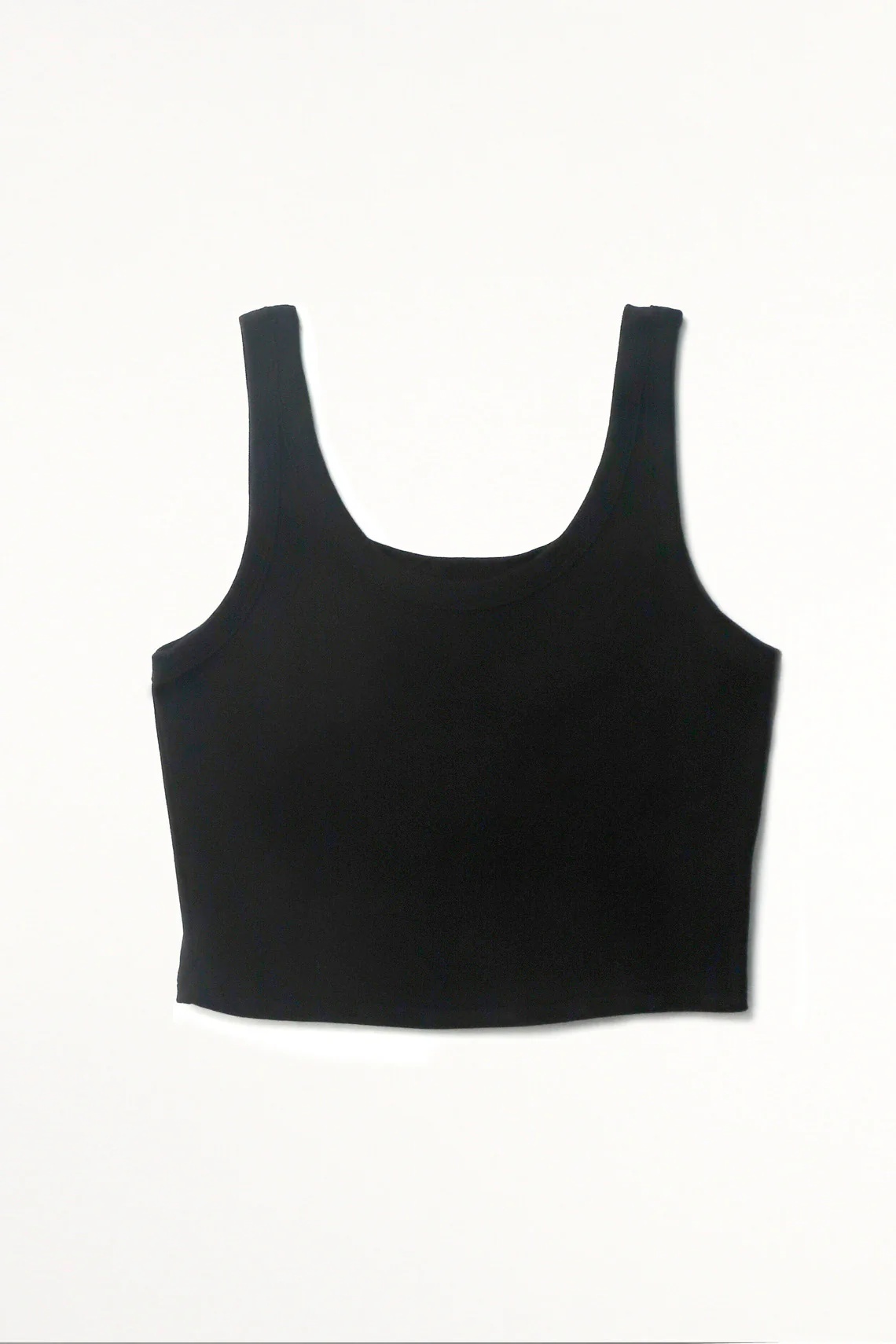 Women's Black Ribbed Crop Top