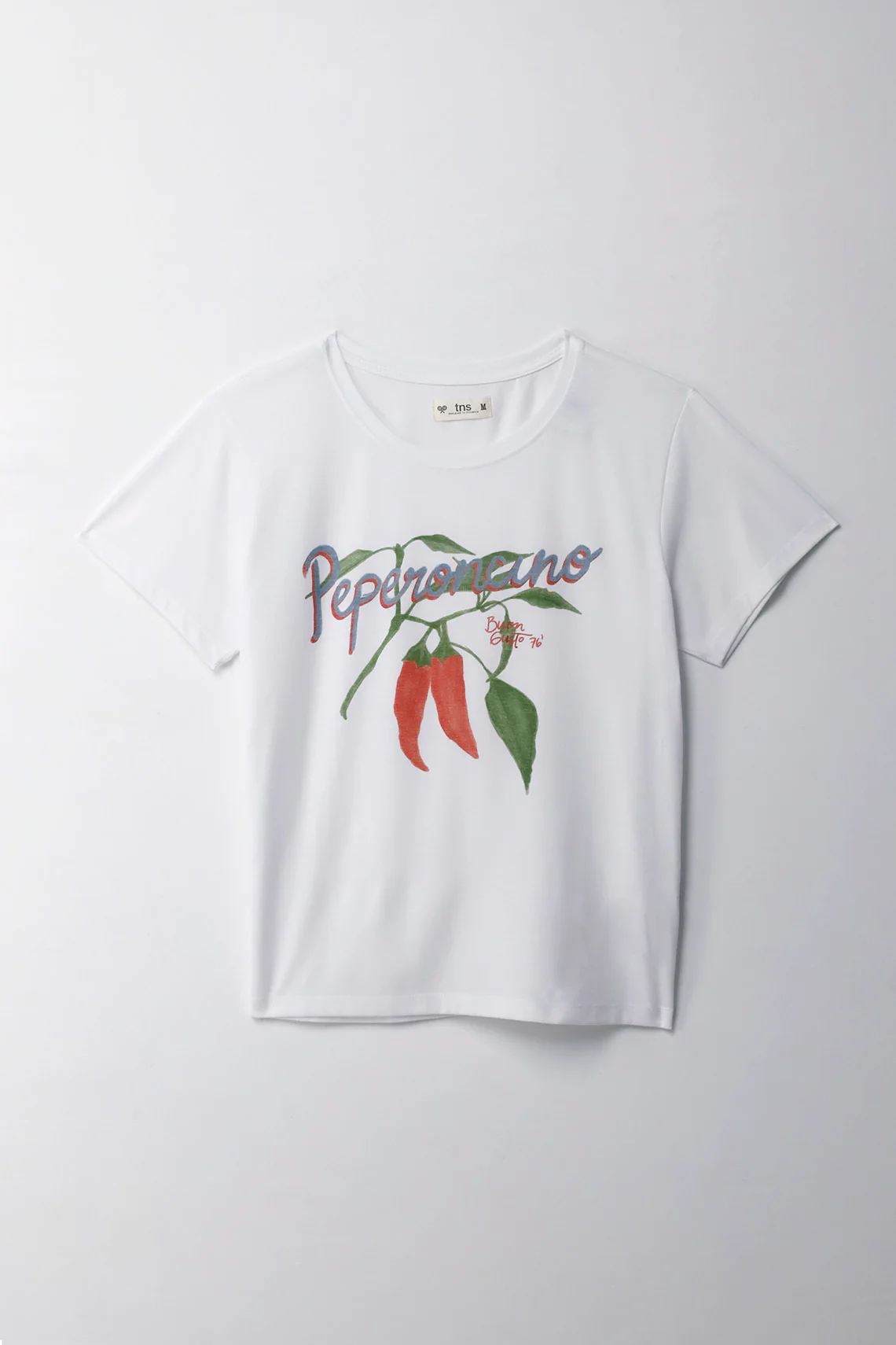 Women's White Printed Basic T-Shirt
