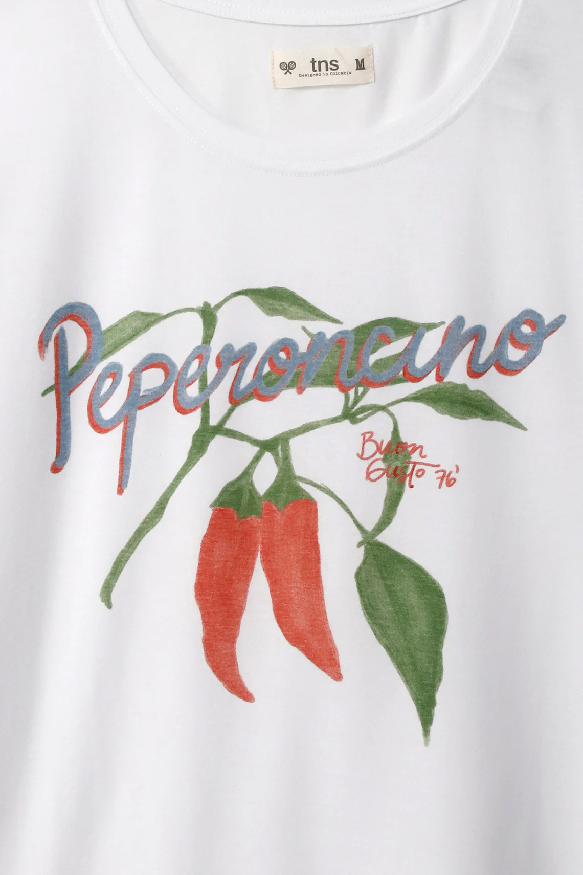 Women's White Printed Basic T-Shirt - Image 3