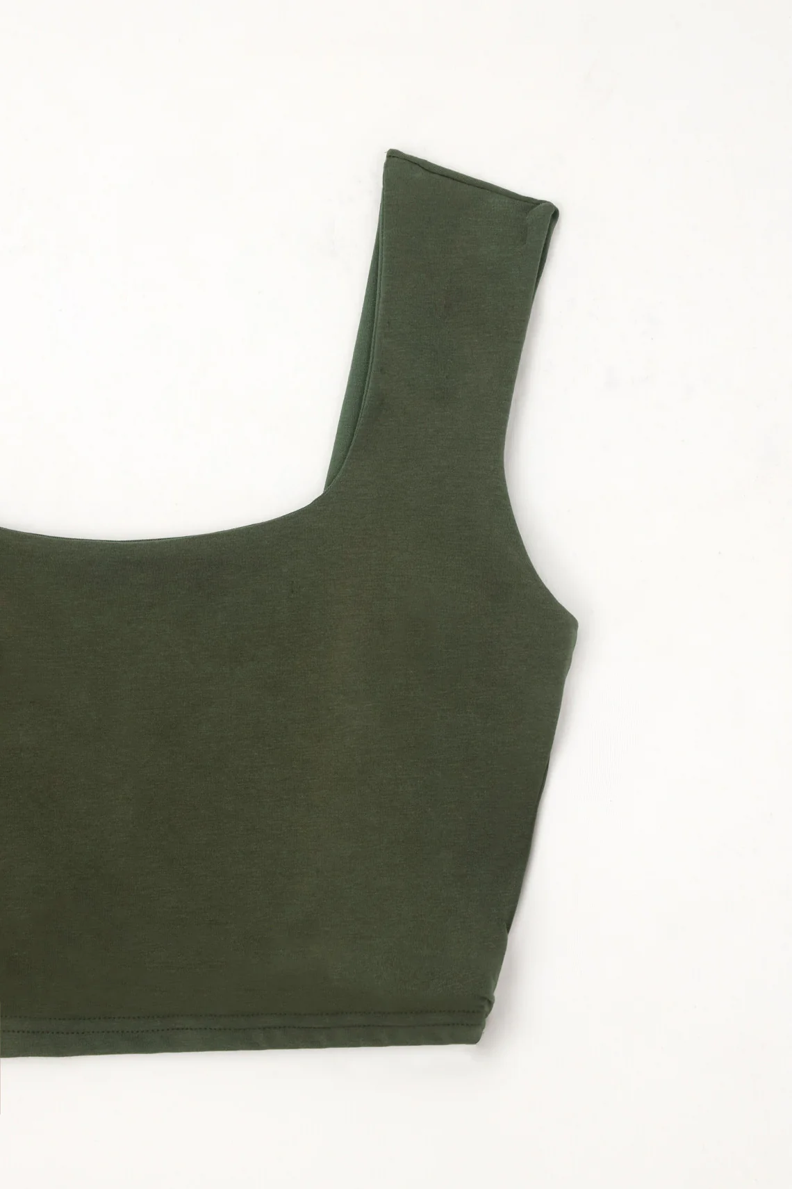 Women's Green Crop Tank Top - Image 3