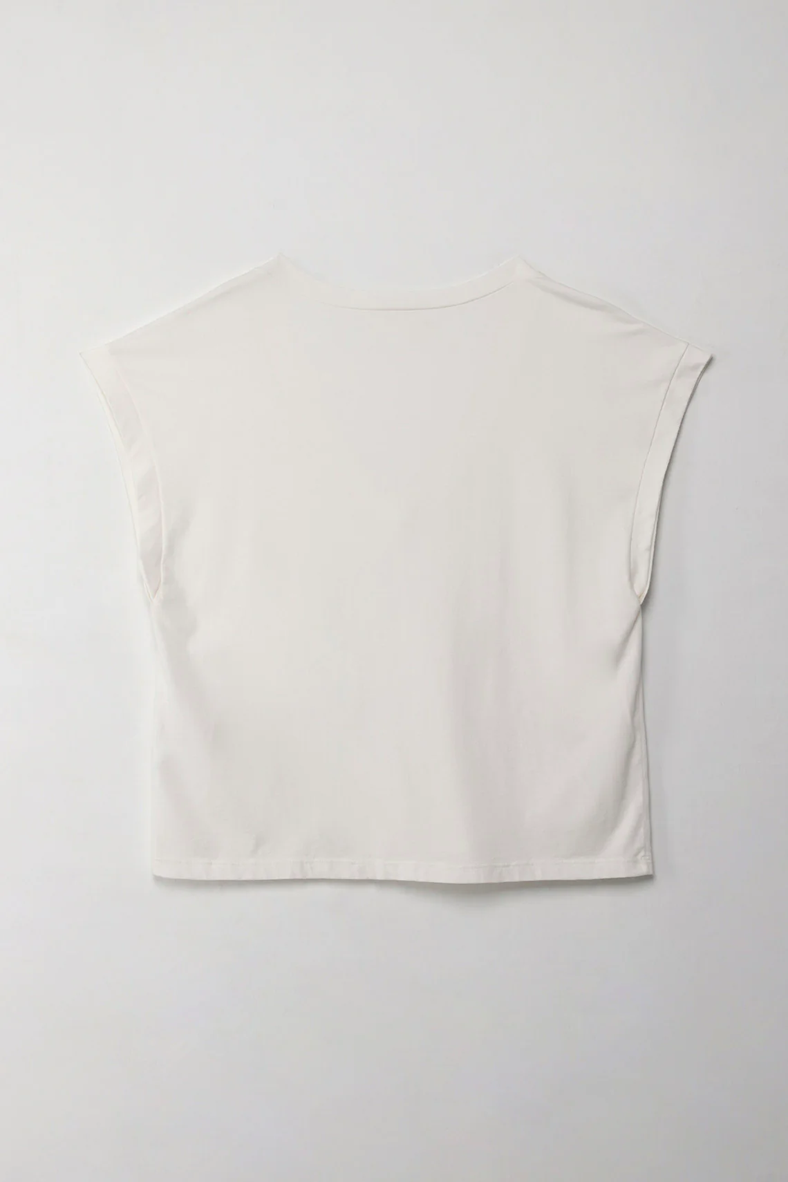 Women's Cream Sleeveless Top
