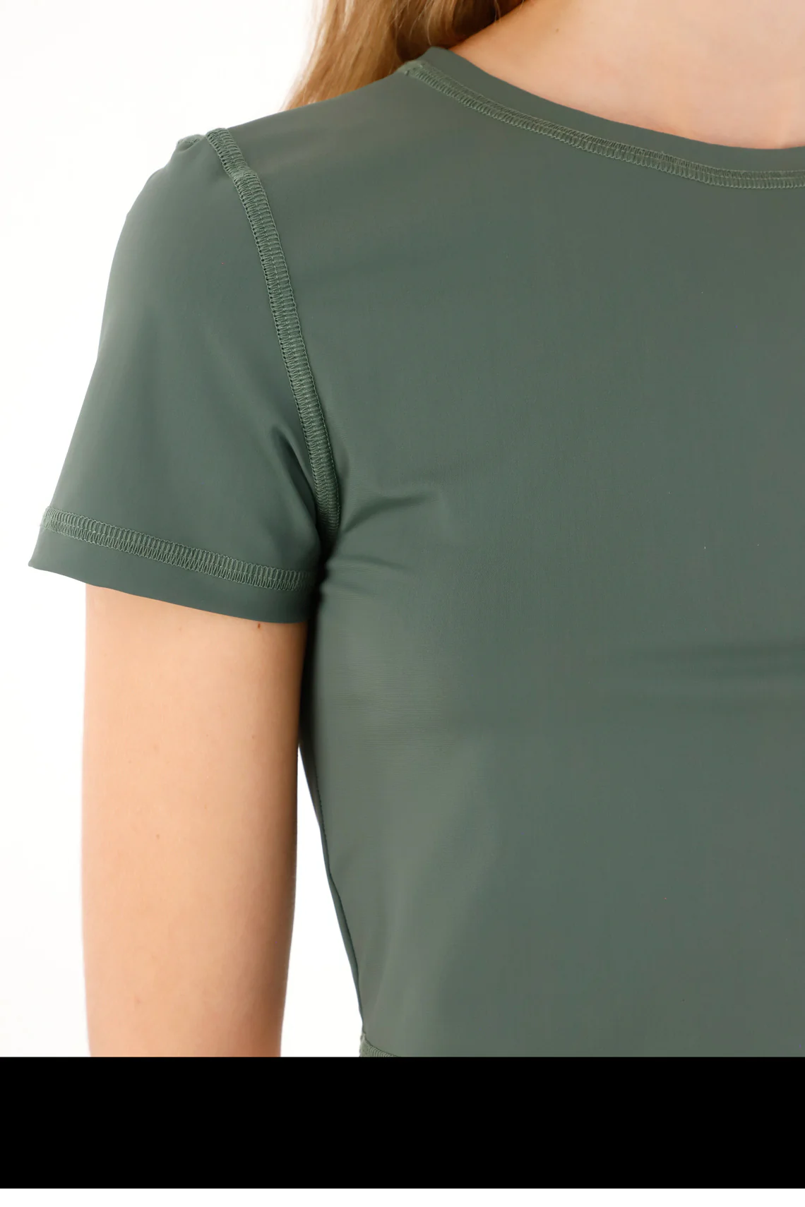 Women's Grey Fitted Short Sleeve T-Shirt - Image 3