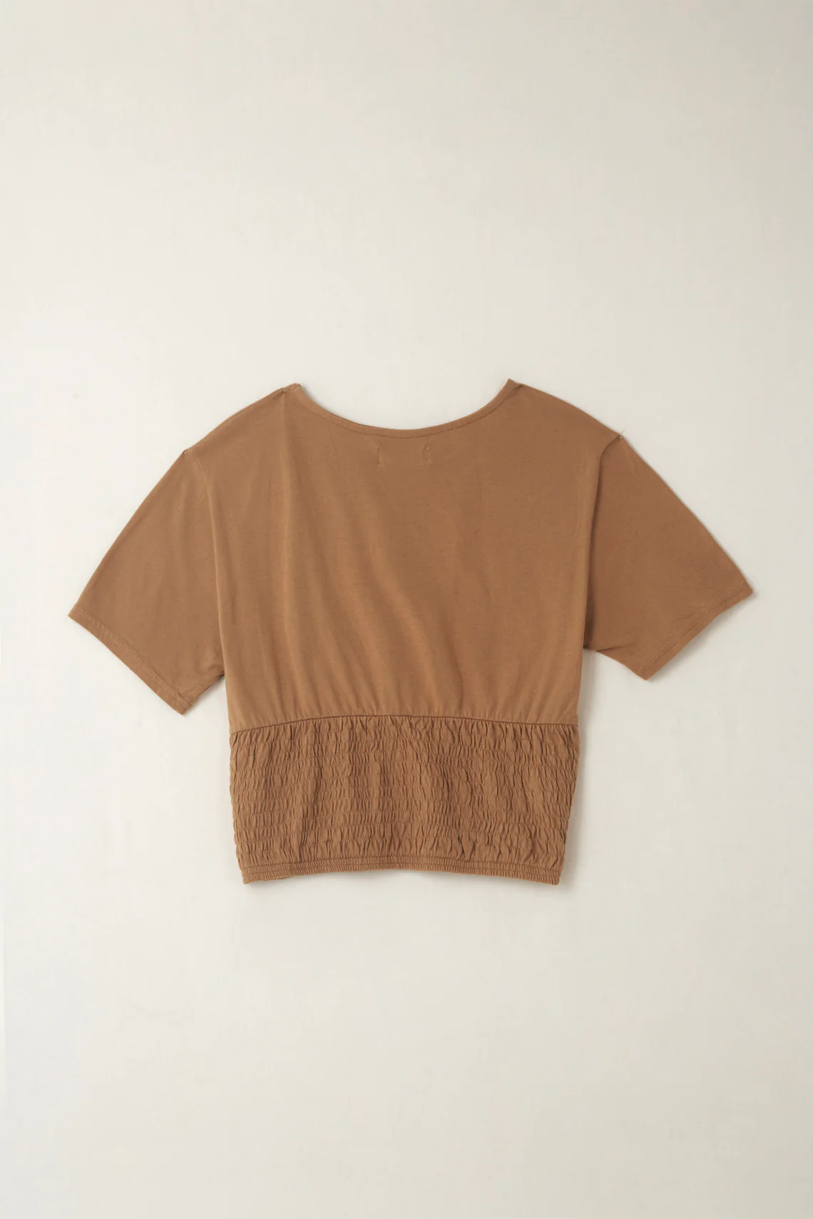 Women's Brown Corset-Style T-Shirt - Image 2