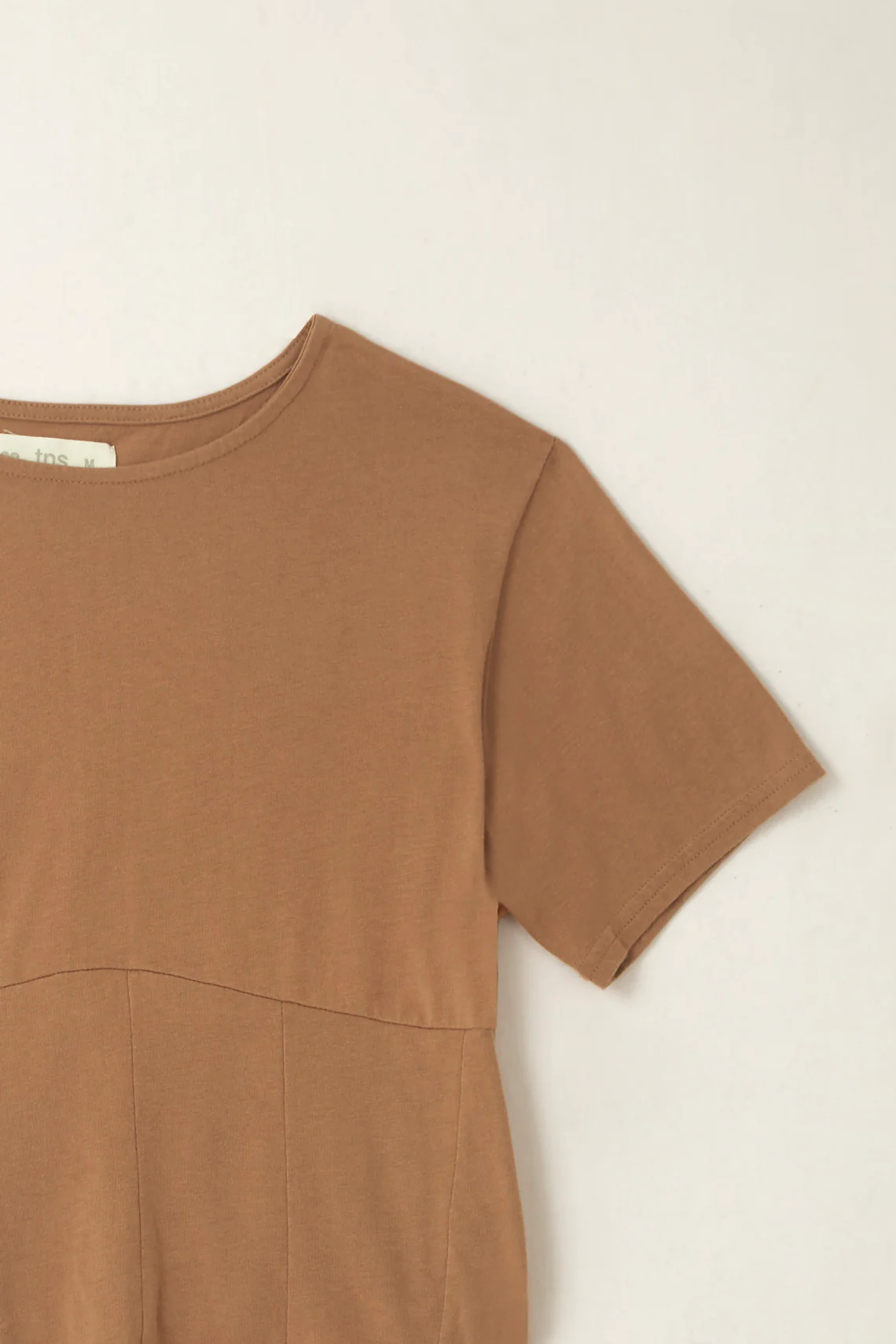 Women's Brown Corset-Style T-Shirt - Image 3