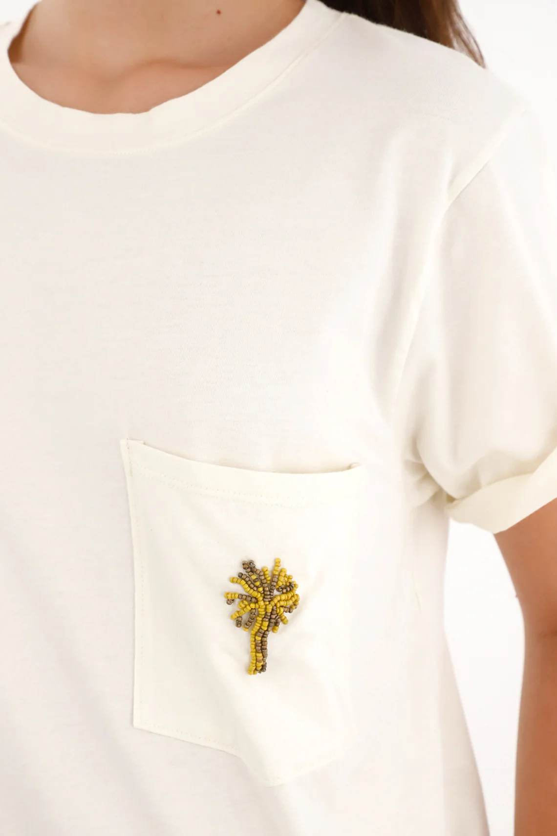 Women's 100% Cotton Pocket T-Shirt - Image 2