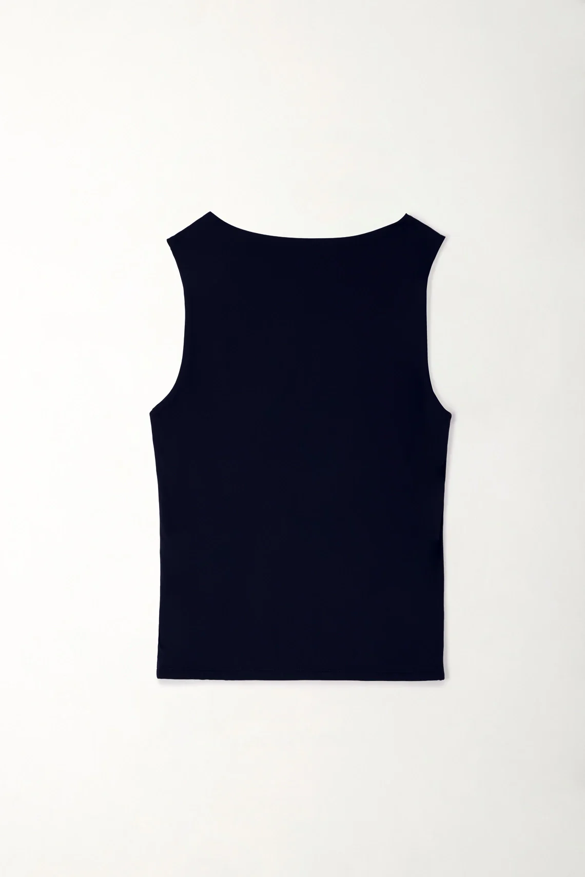 Black Sleeveless Fitted T-Shirt for Women - Image 3