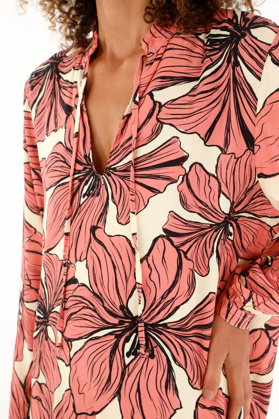Women's long sleeve patterned dress - Image 3