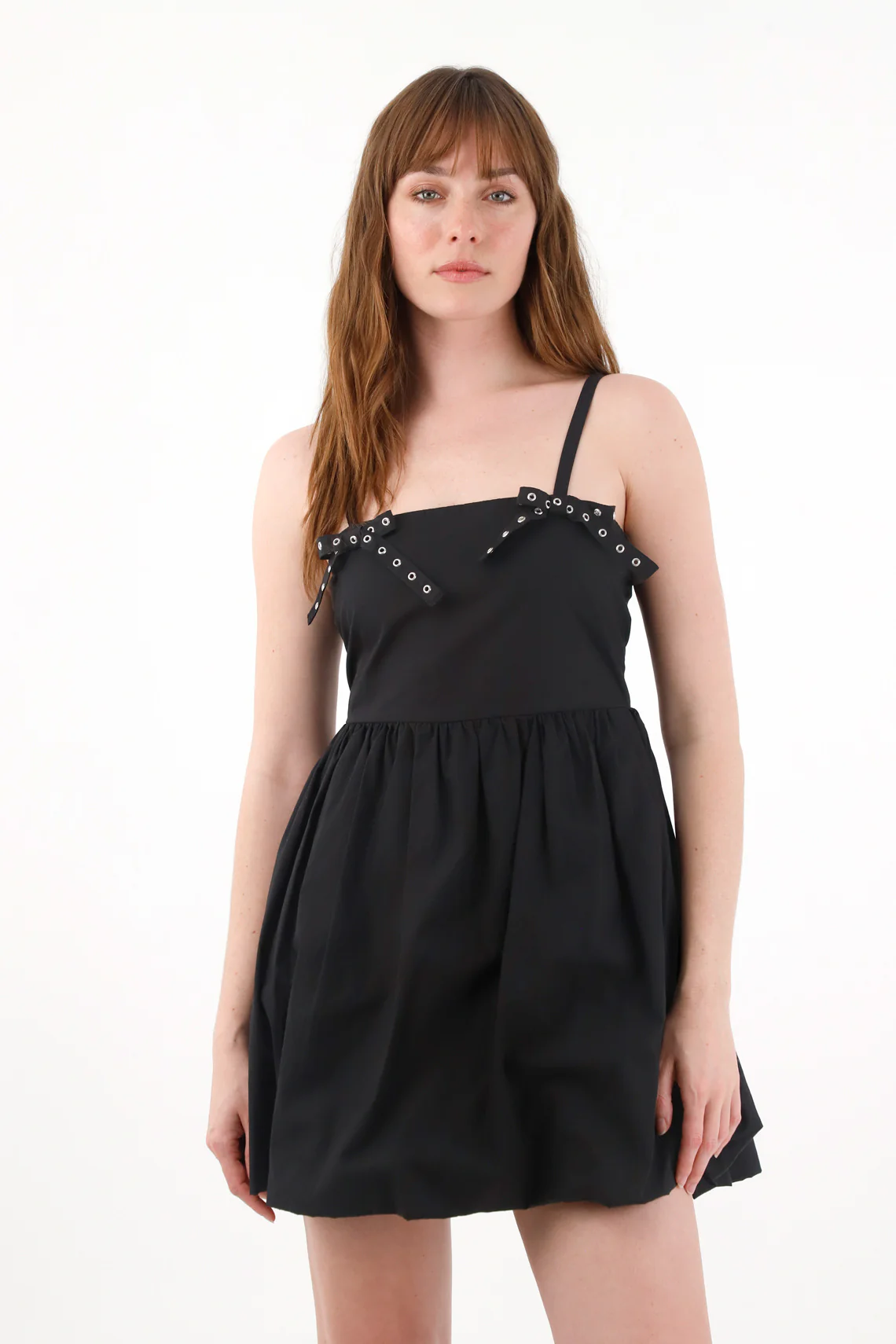 Women's Short Black Bubble Skirt Dress - Image 2