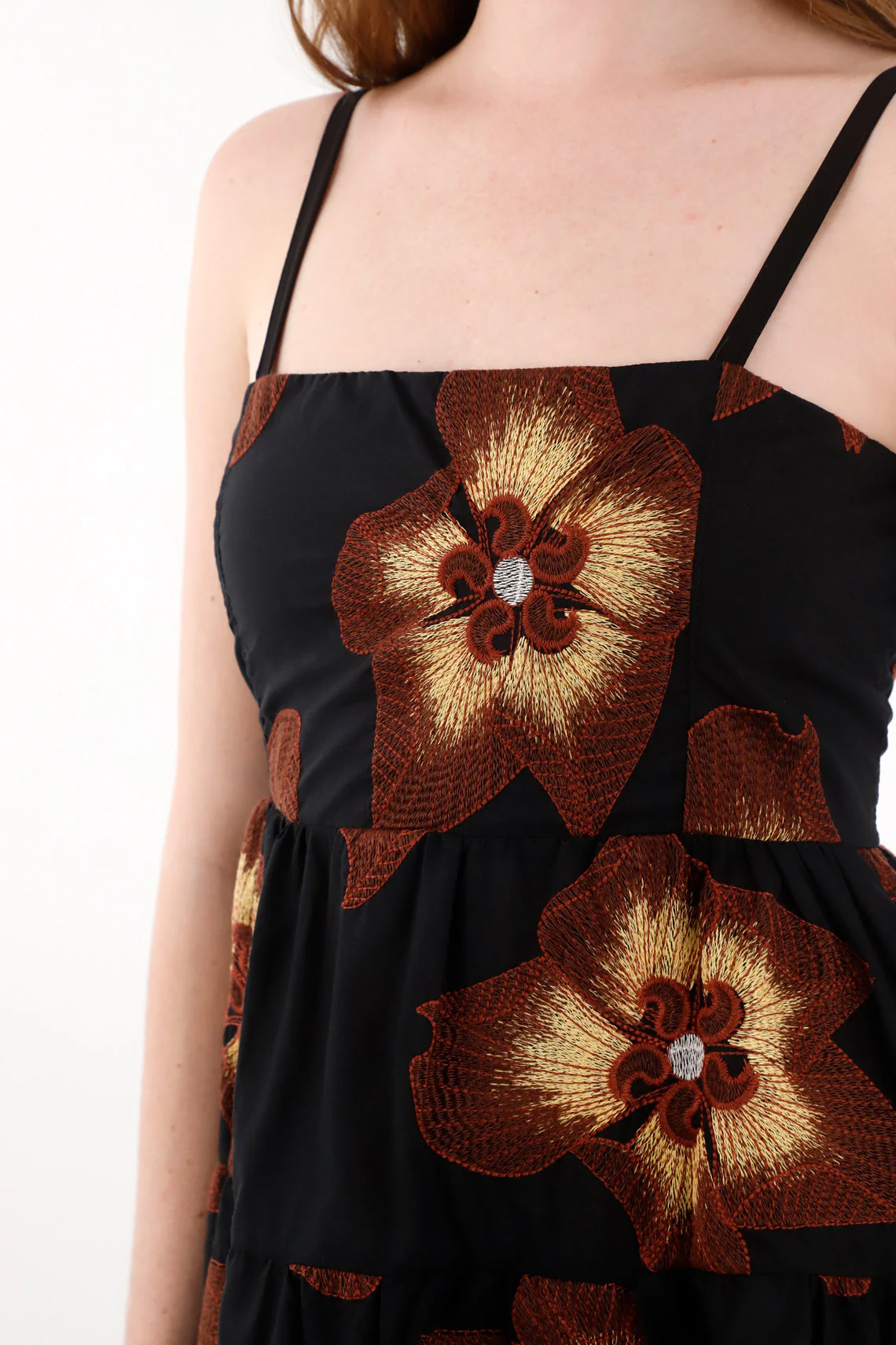 Women's Multicolor Embroidered Short Dress - Image 2