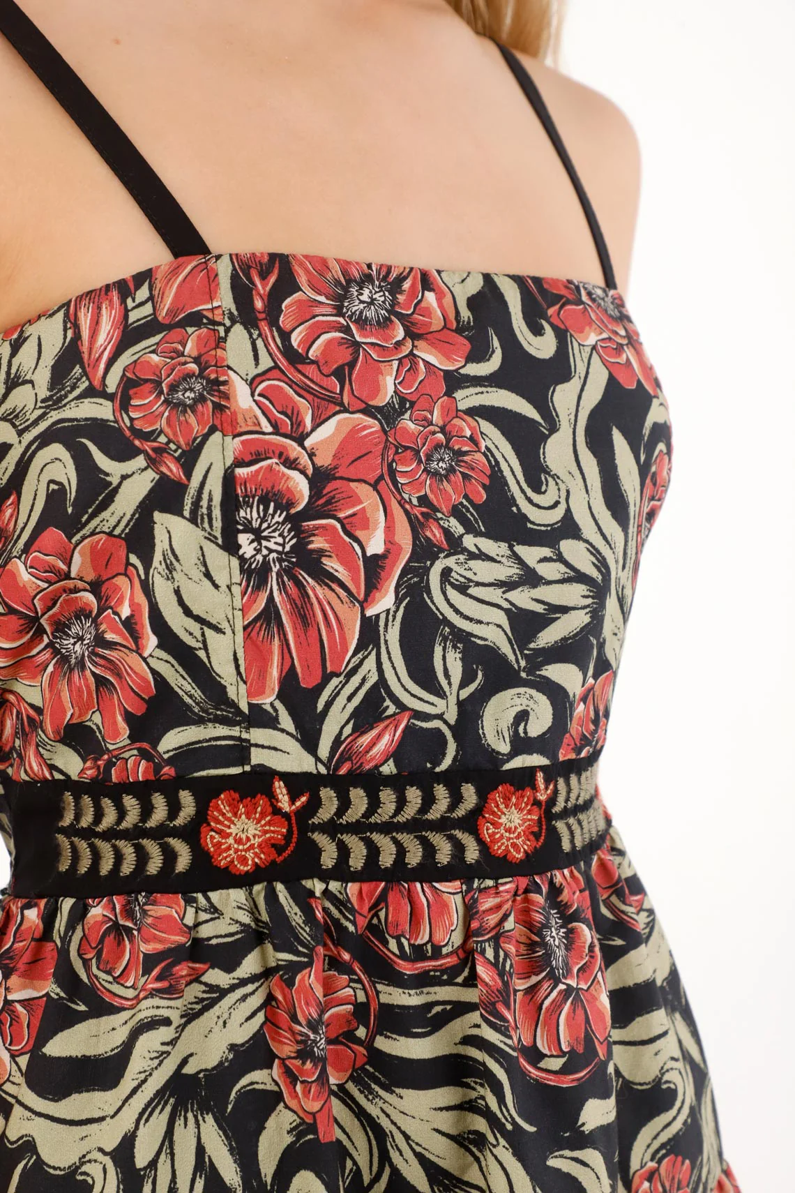 Multicolor Floral Print Short Dress for Women - Image 3