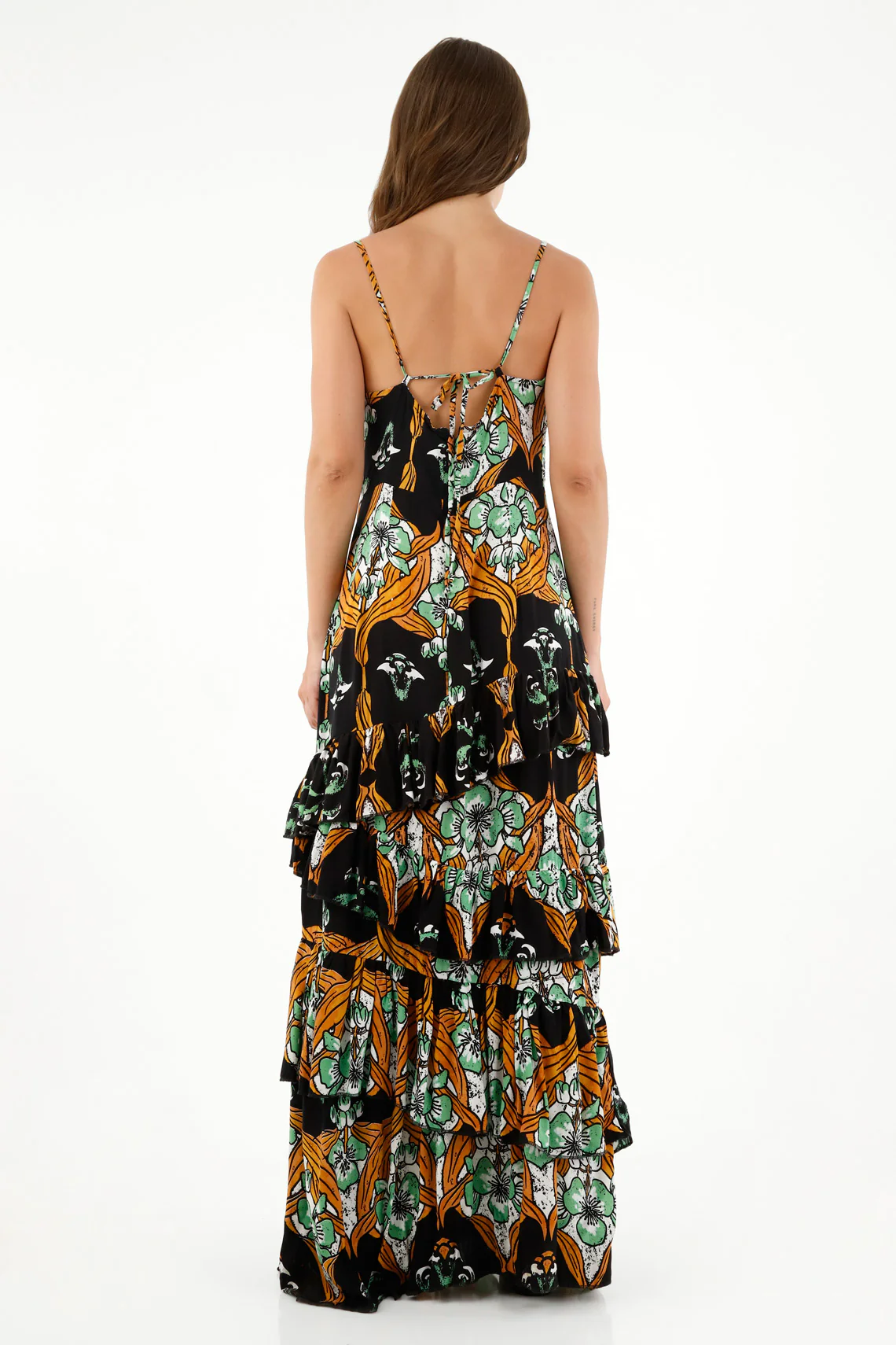 Women's Ruffled Printed Dress - Image 5