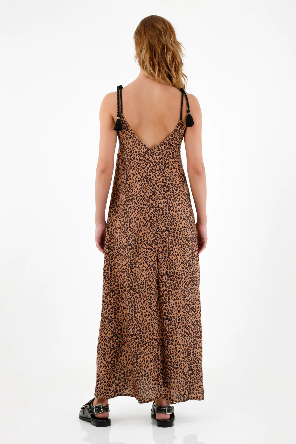 Women's Long Animal Print Dress - Image 4