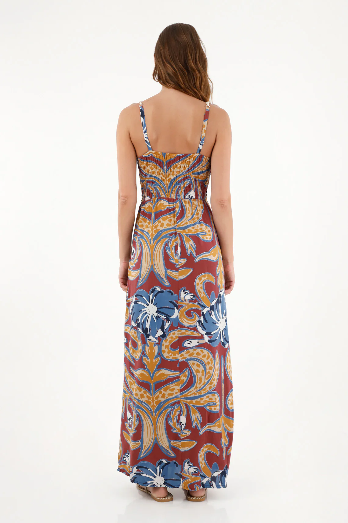 Women's Strappy Printed Maxi Dress - Image 4
