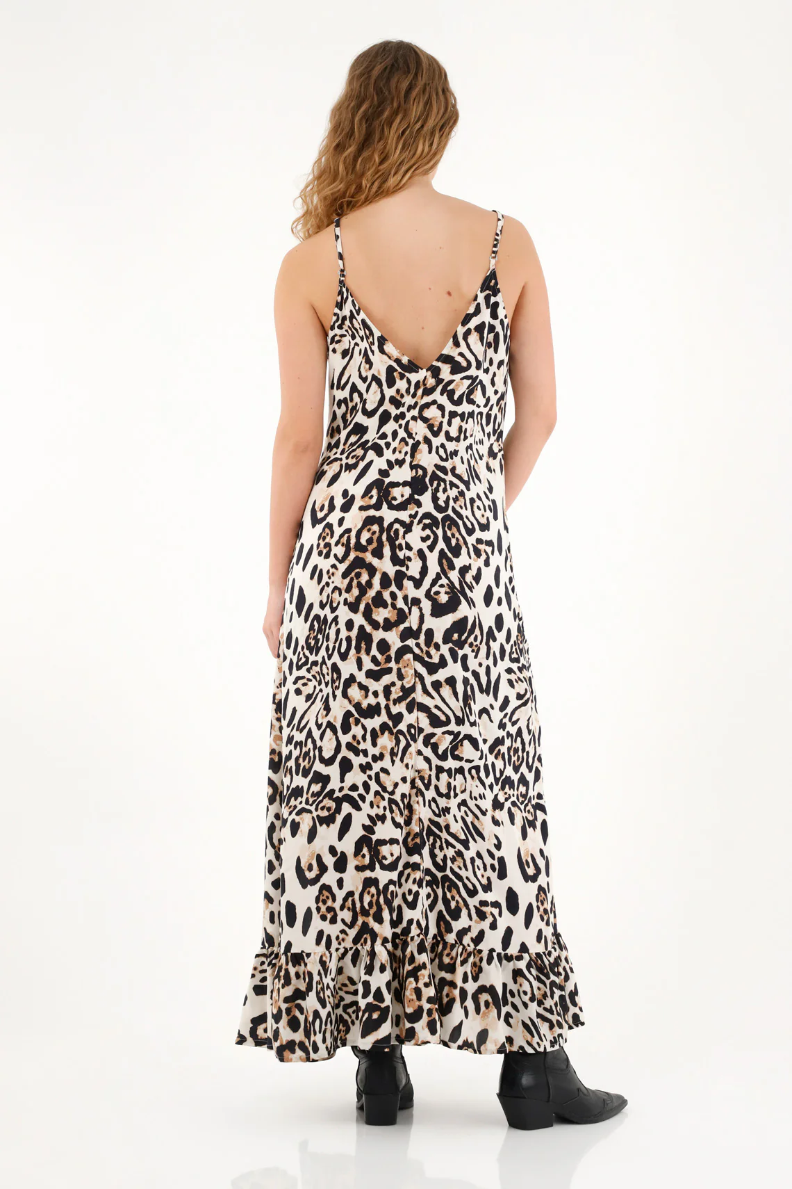 Women's long animal print dress - Image 5