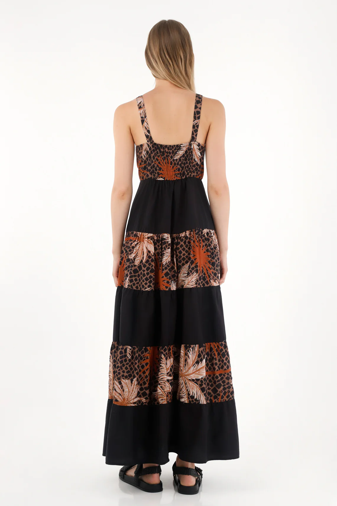 Women's Long Black Striped Maxi Dress - Image 4