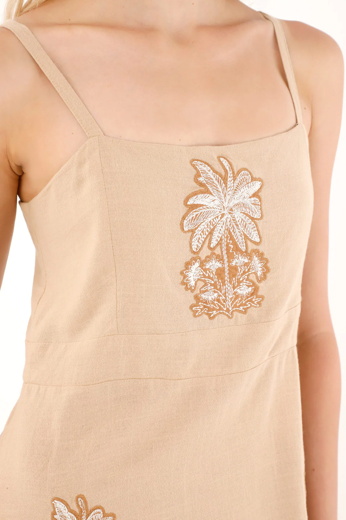 Women's Long Flowing Dress with Embroidered Details - Image 3